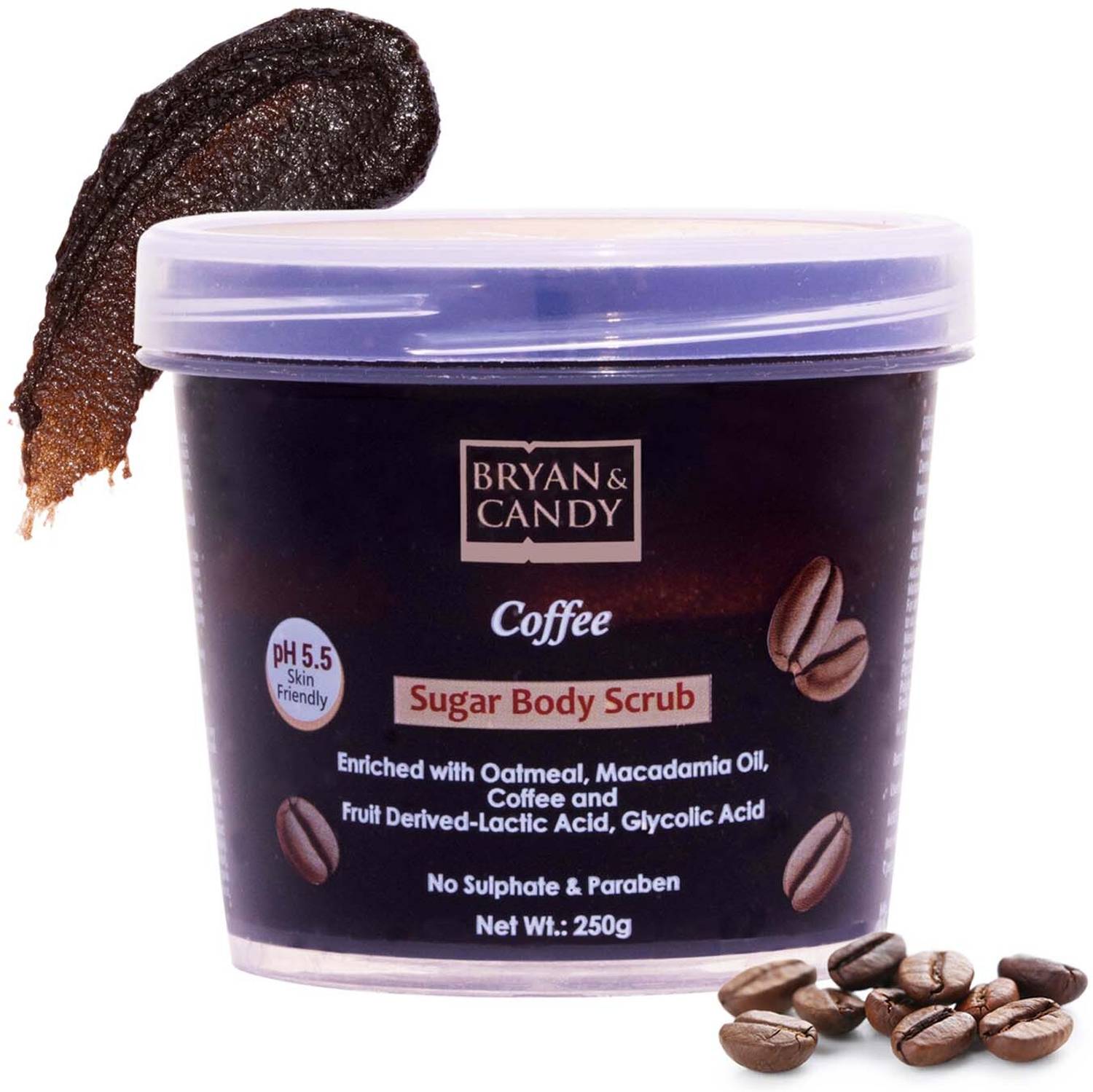 Bryan & Candy Coffee Sugar Body Scrub PH 5.5 For Tan Removal & Exfoliation Scrub