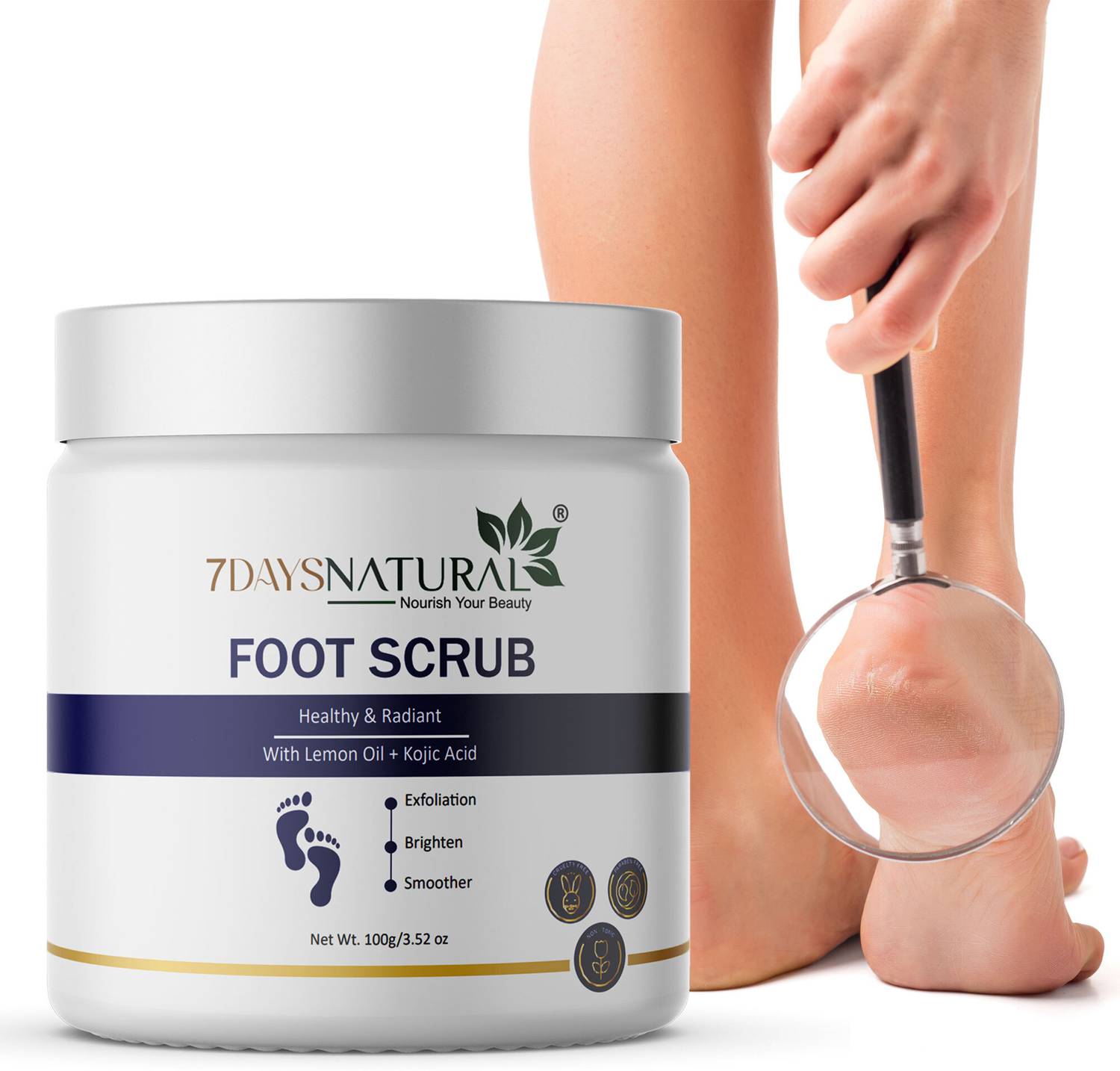 7days natural Foot Scrub Dead Skin & Tan Removal�Darkness Blackness Removal Scrub