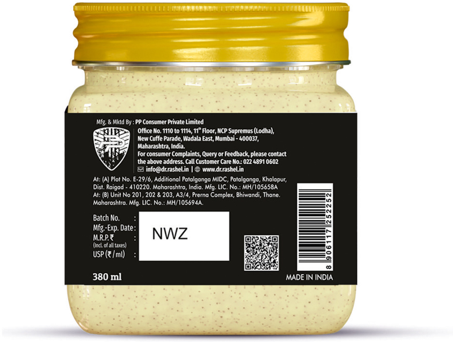 Image of DR.RASHEL Ubtan Scrub For Face & Body with Sandal, Saffron & Turmeric | Tan Removal Scrub