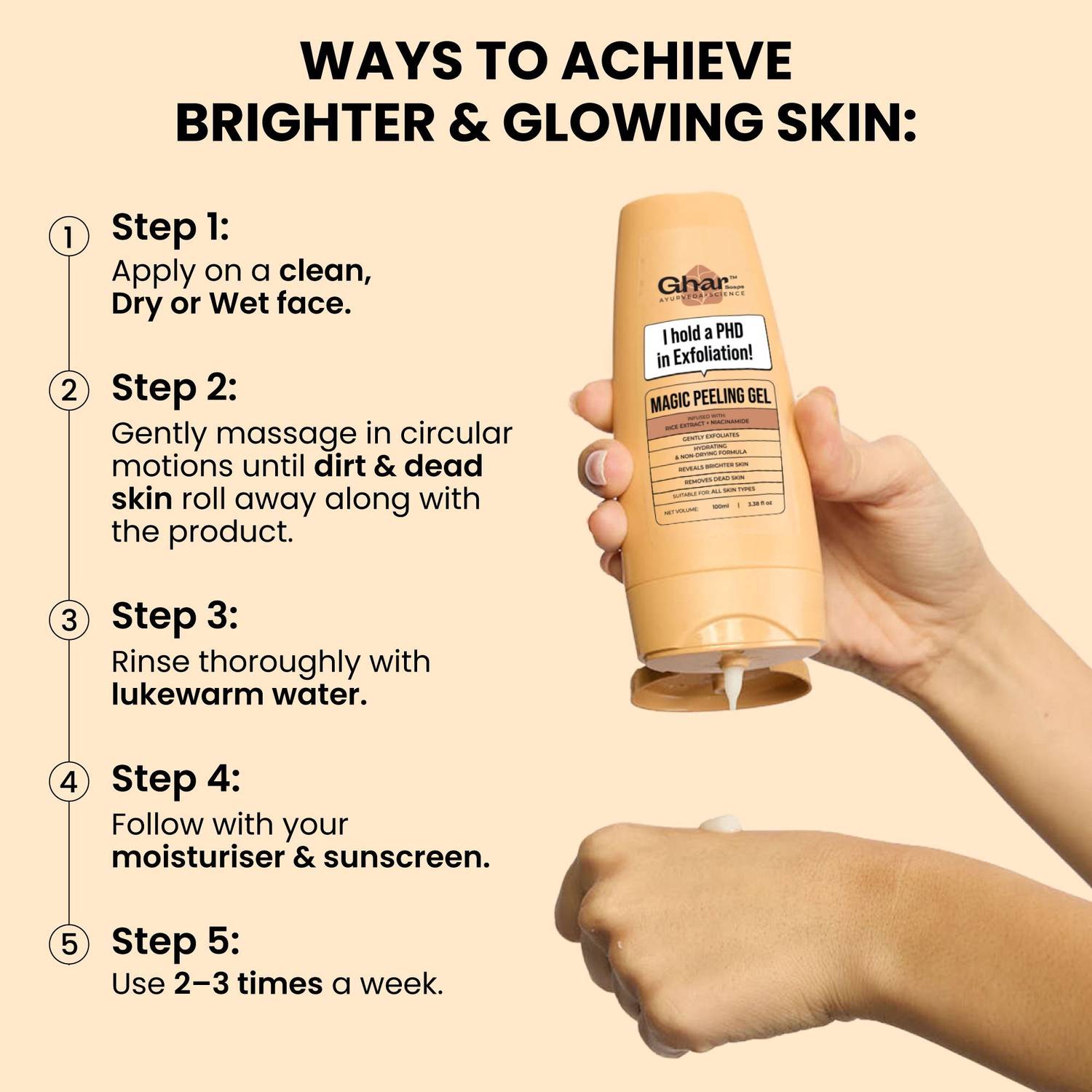 Ghar Magic Brightening Peeling Gel - Image 5