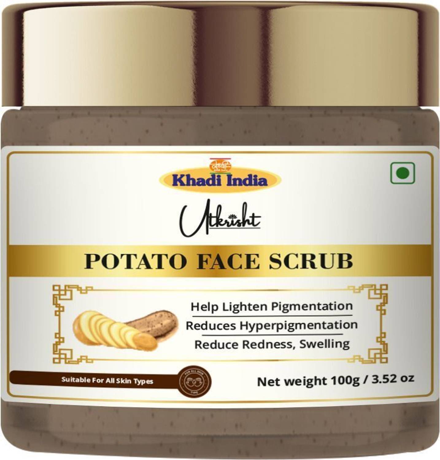 Utkrisht Khadi Potato Face Scrub for Natural Glowing Skin Brigh