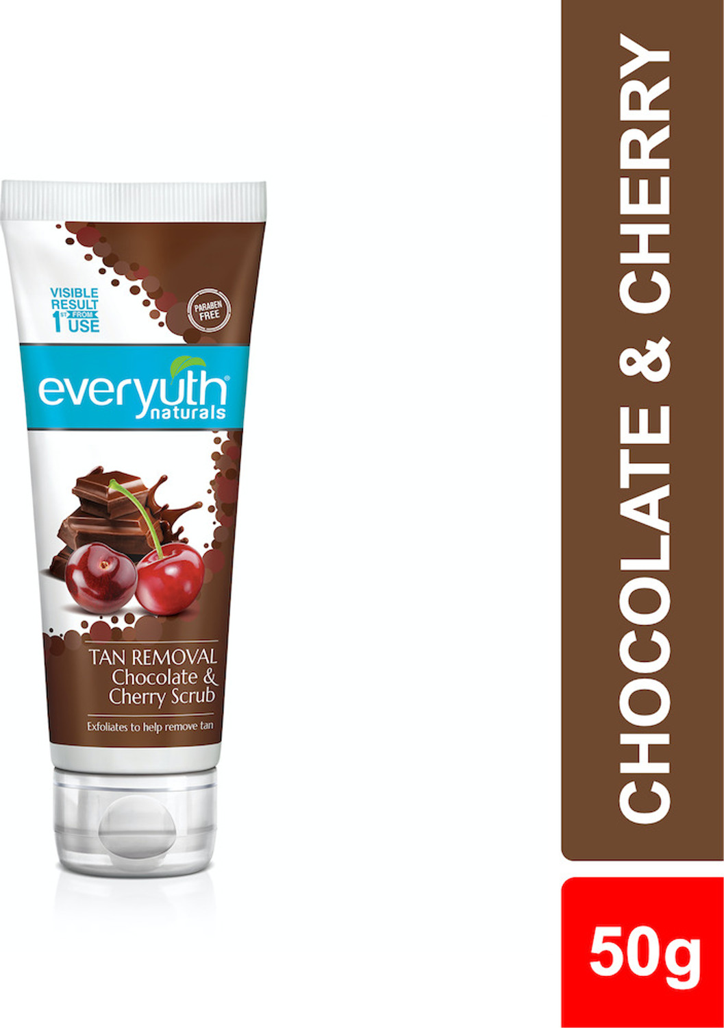 Image of Everyuth Naturals Tan Removal Chocolate & Cherry De tan, Detoxify & Cleanse Paraben Free Scrub