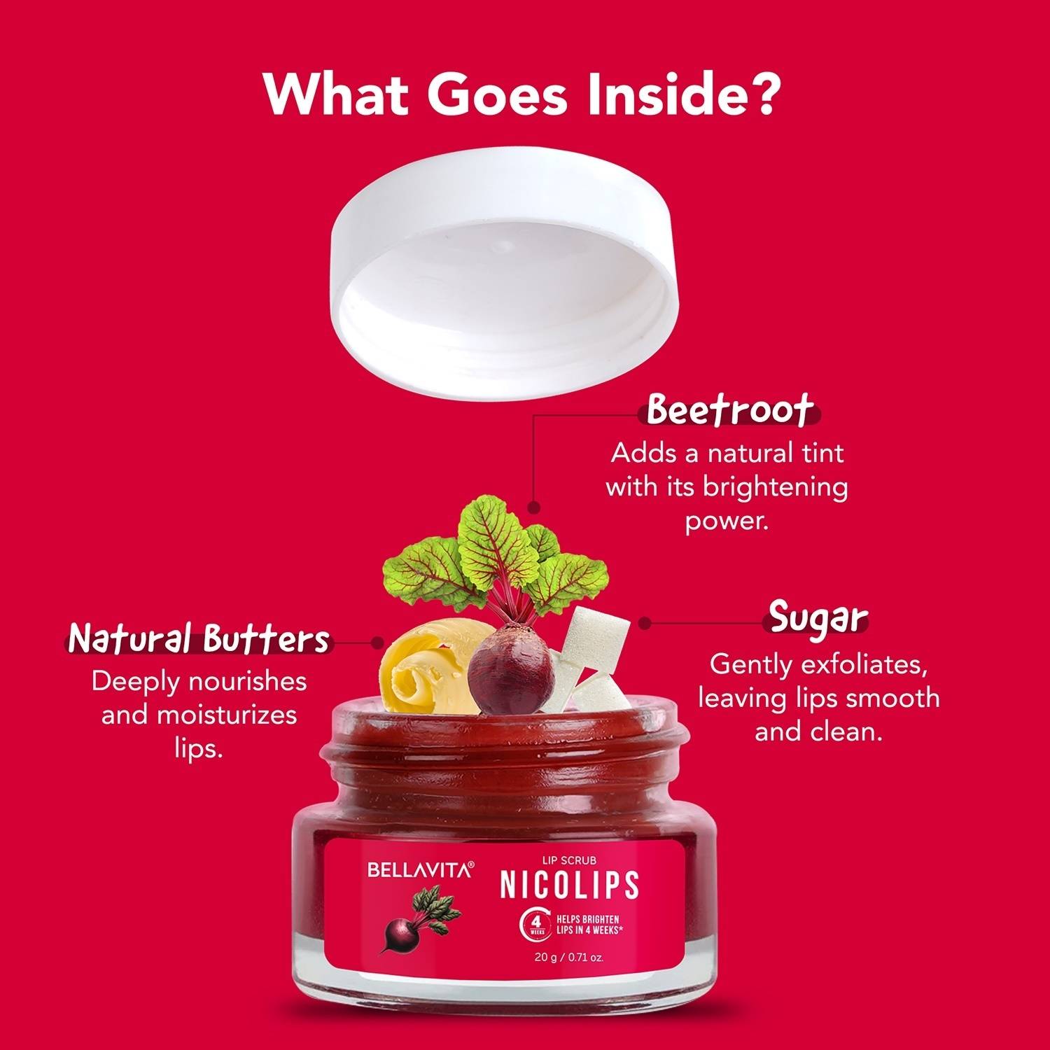 BELLAVITA NicoLips Lip Balm Scrub - Image 3