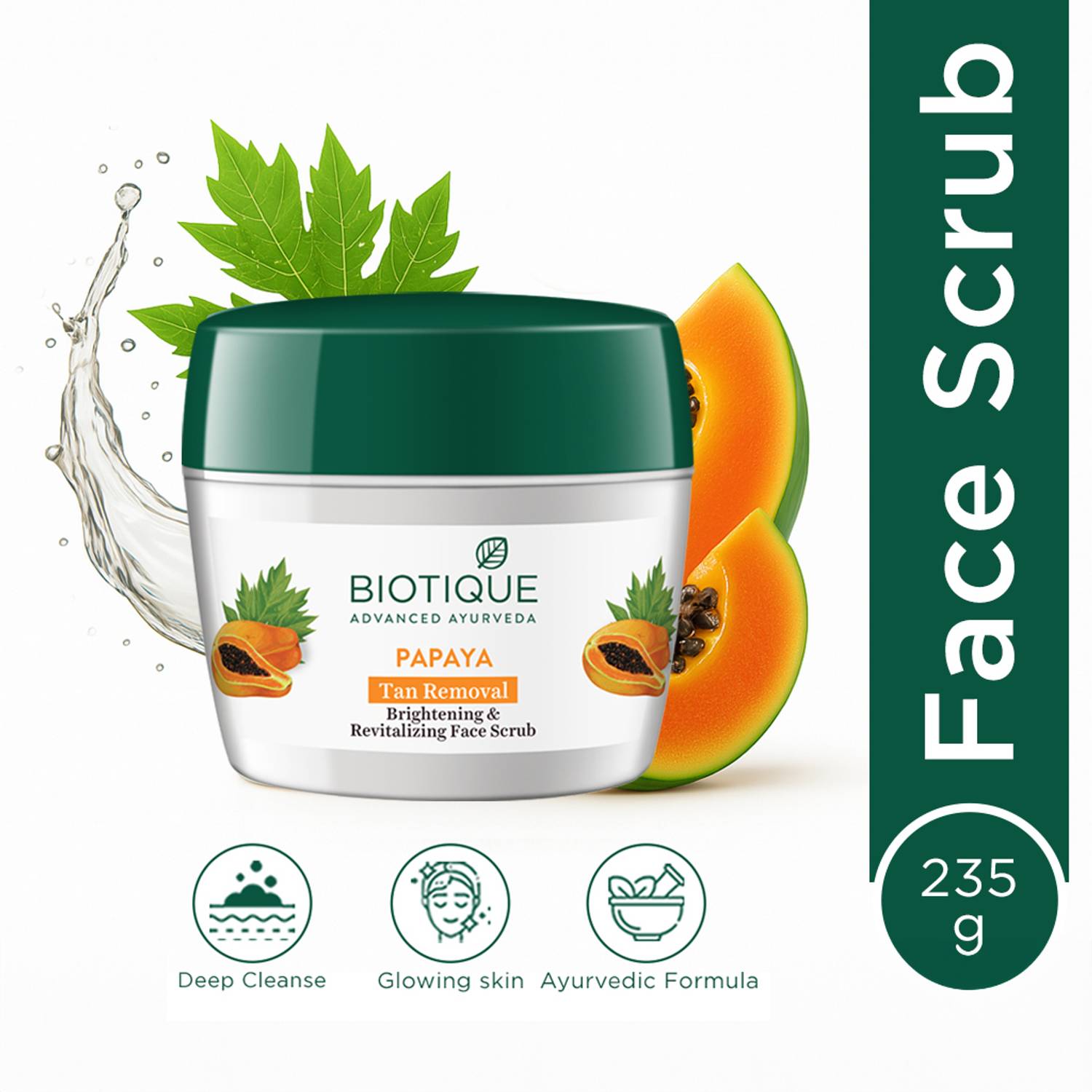 BIOTIQUE Bio Papaya Revitalizing Tan-Removal Scrub 235Gm Scrub (2