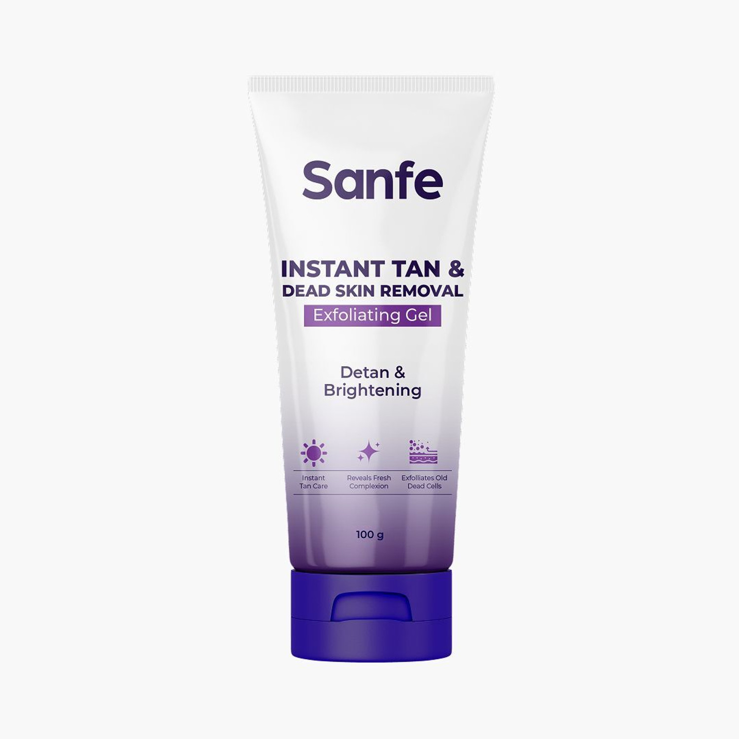 Sanfe Instant Tan & Dead Skin Removal Exfoliating Gel & Scrub | Detan & Brightening Scrub