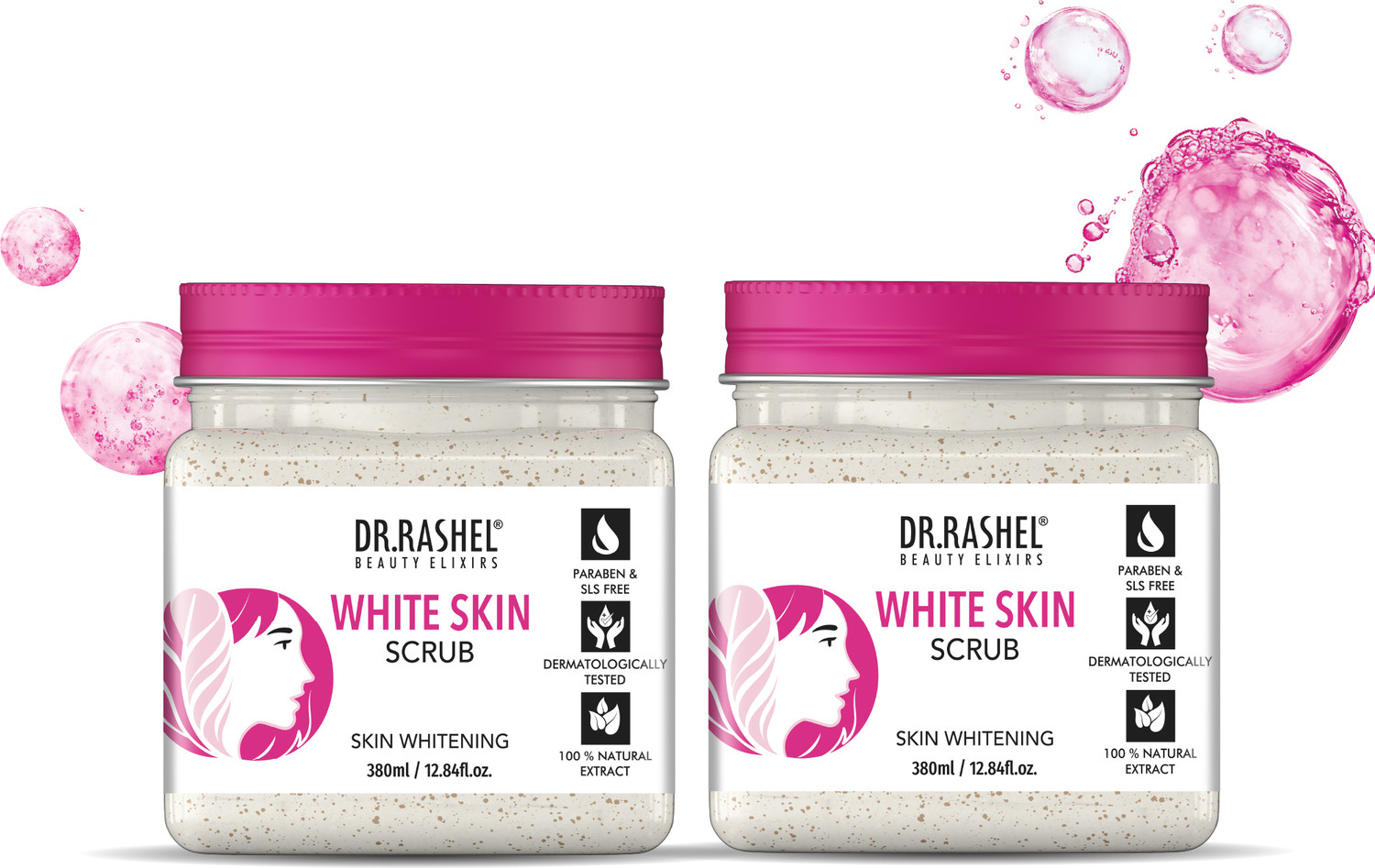 DR.RASHEL White Skin Scrub For Face & Body | Arbutin & Niacinamide | Radiance Care  Scrub