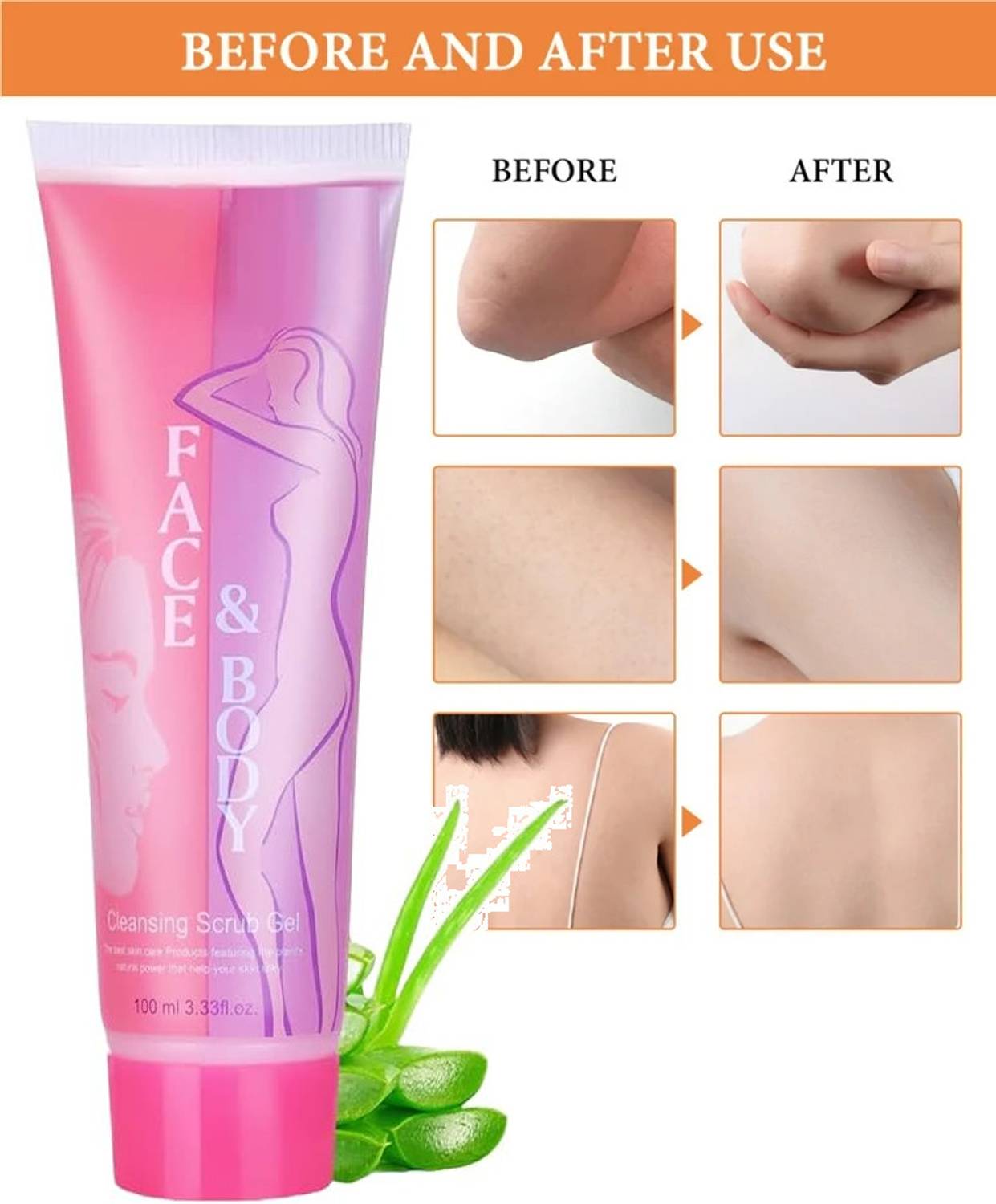 AGLEY Face and body cleansing scrub gel Softening & Smoothening, Cleansing Scrub