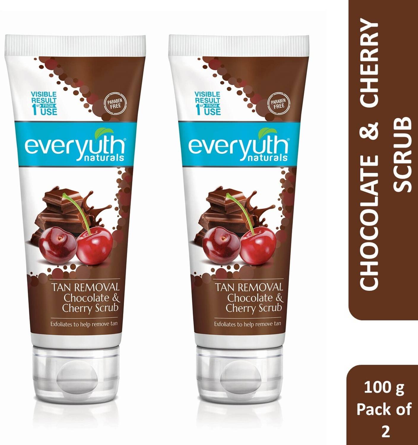 Everyuth Naturals Tan Removal Chocolate & Cherry De tan, Detoxify & Cleanse Paraben Free Scrub
