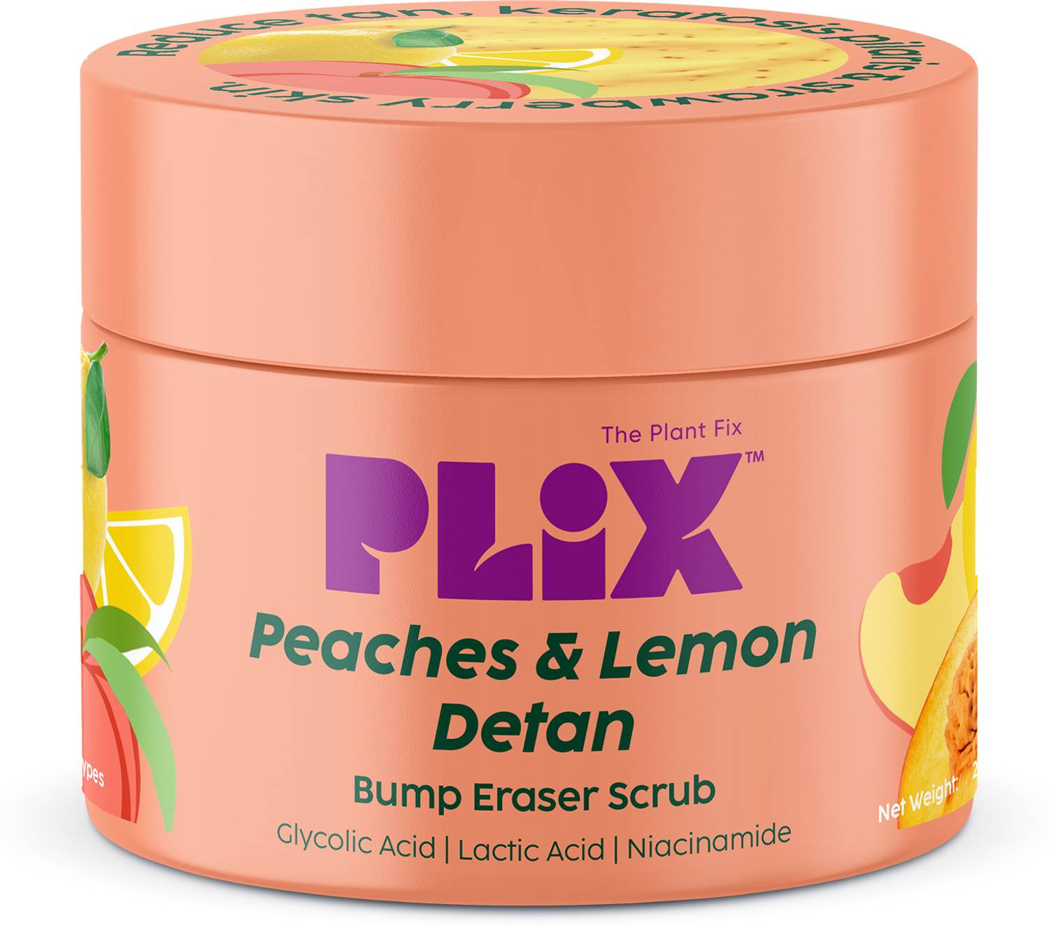 The Plant Fix Plix Peaches & Lemon Detan Scrub
