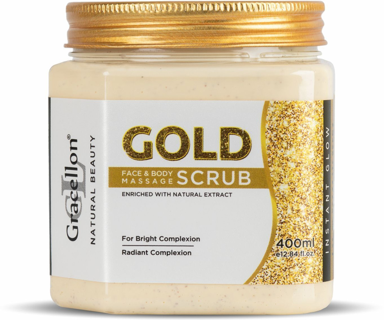 Image of Gracellon Gold Face and Body Massage Scrub | Instant Glow Scrub