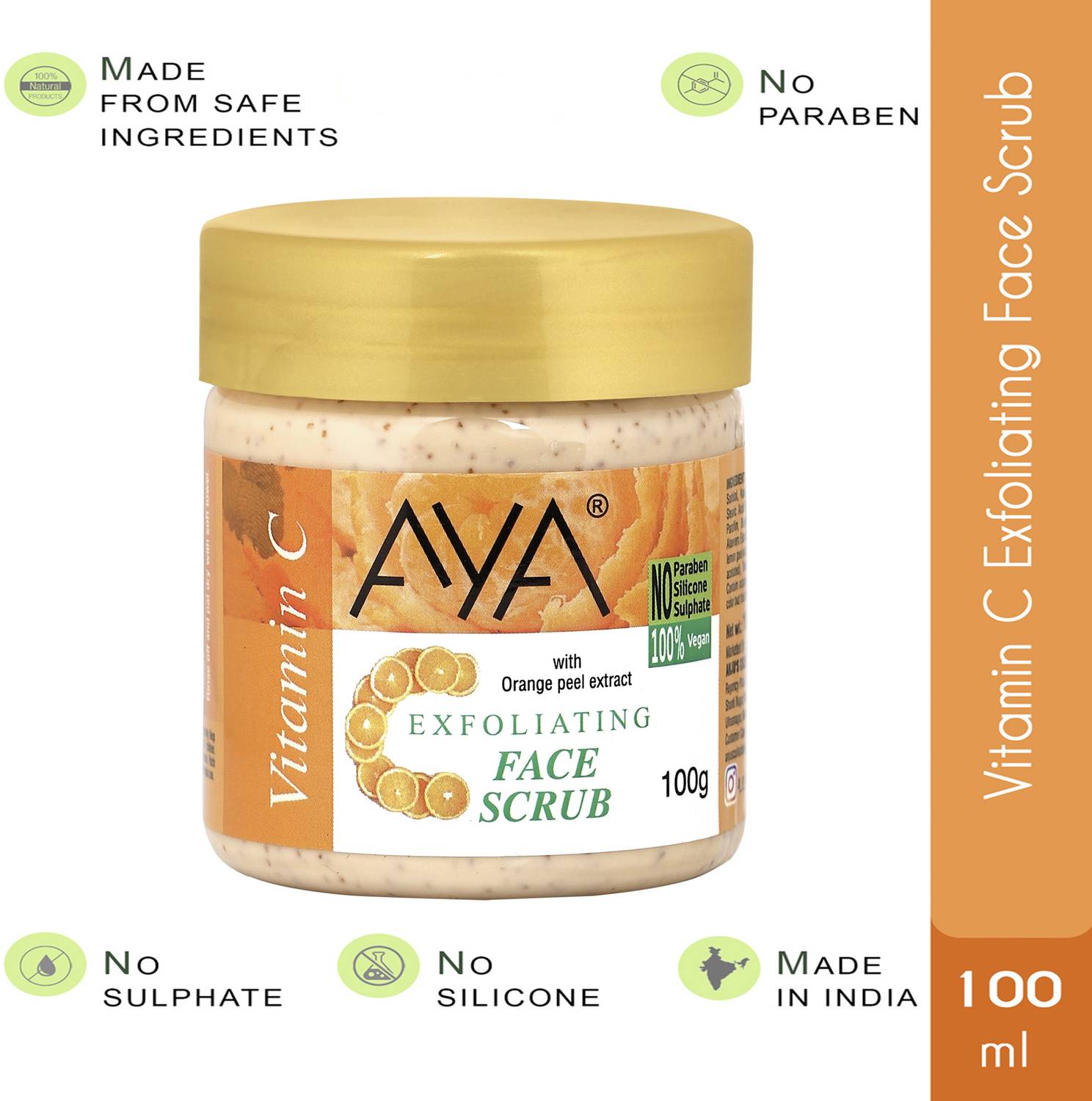 AYA Vitamin C Exfoliating Face Scrub, Scrub