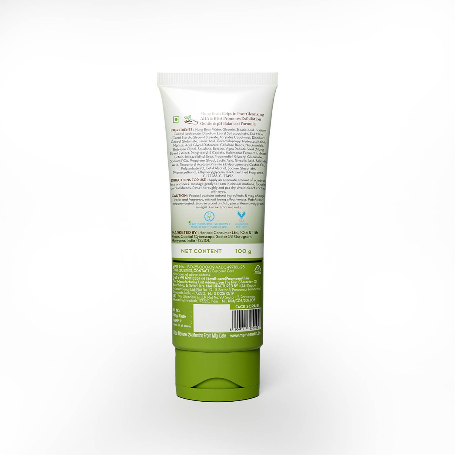 Mamaearth Mung Bean Pore Cleansing Foam Scrub - Image 2
