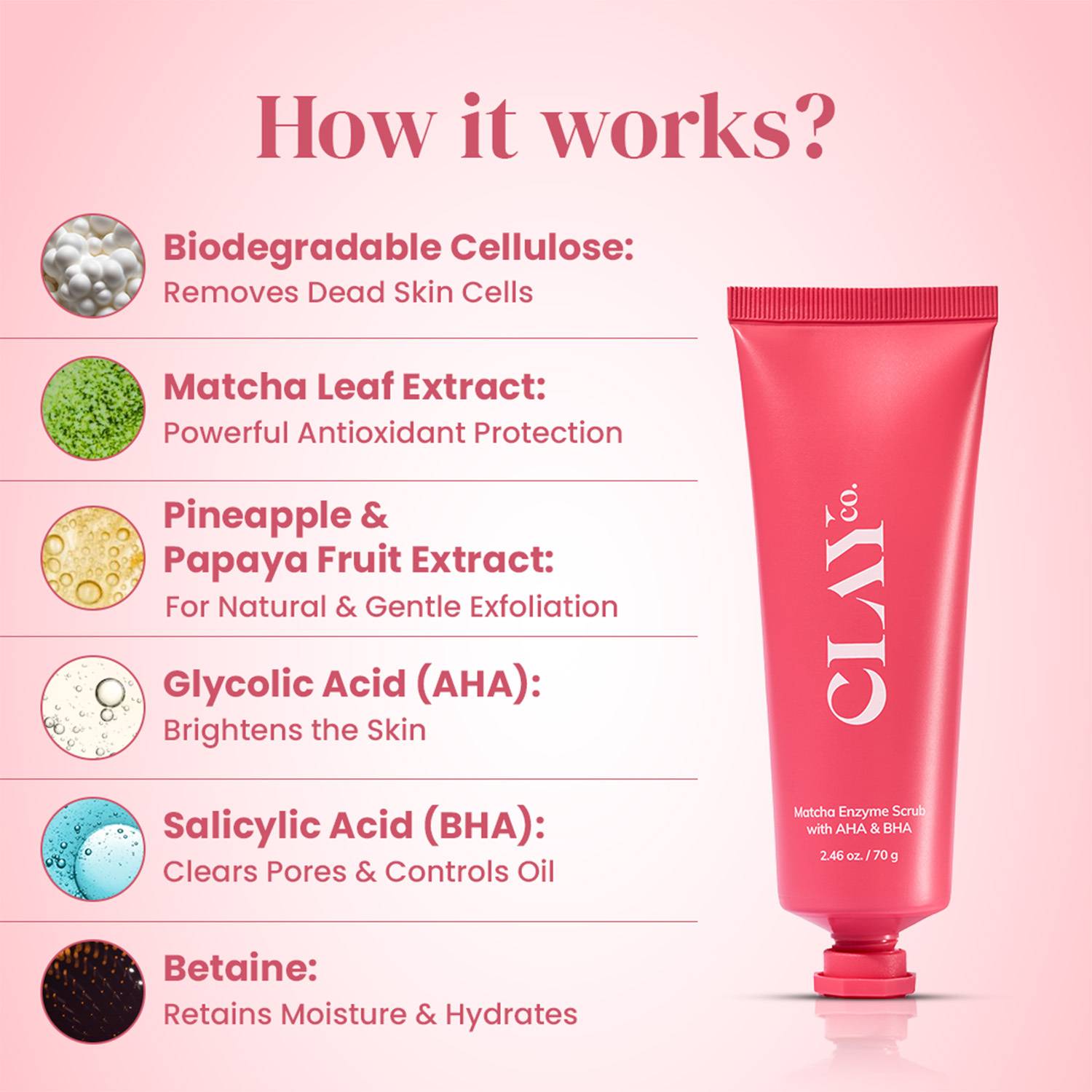 ClayCo. Matcha Enzyme Scrub for Dead Skin Removal - Image 3