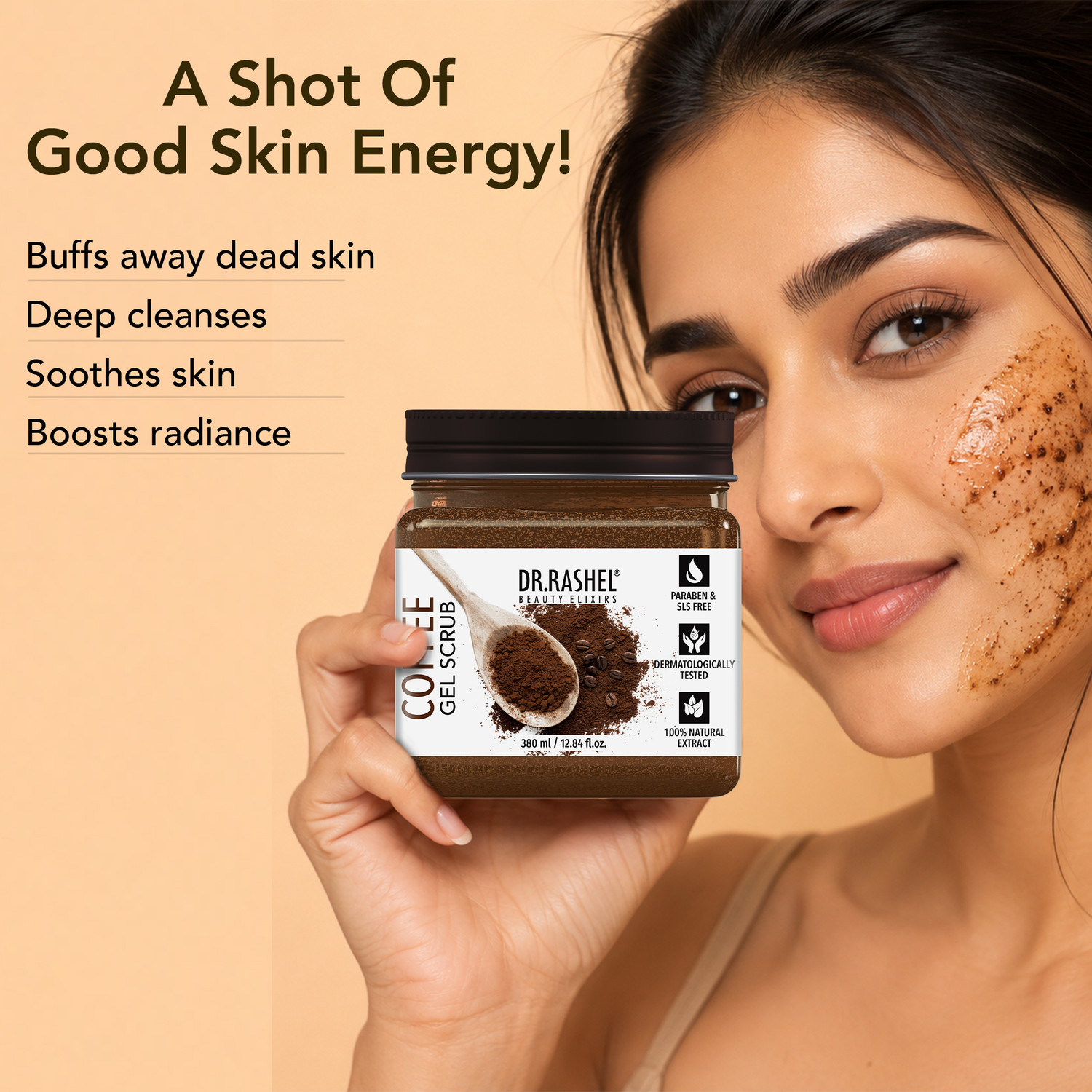 Image of DR.RASHEL Coffee Gel Scrub Revives Skin & Improves Texture | Exfoliating Scrub