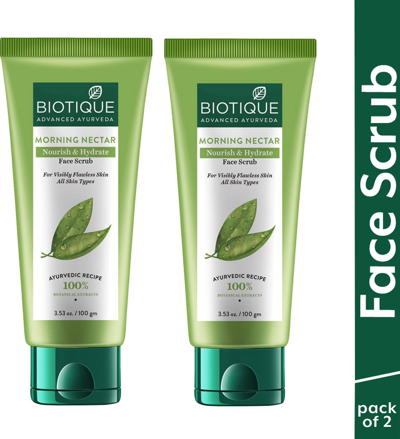 BIOTIQUE Morning Nector Nourish & Hydrate Face Scrub 200ml (100ml x 2) Scrub