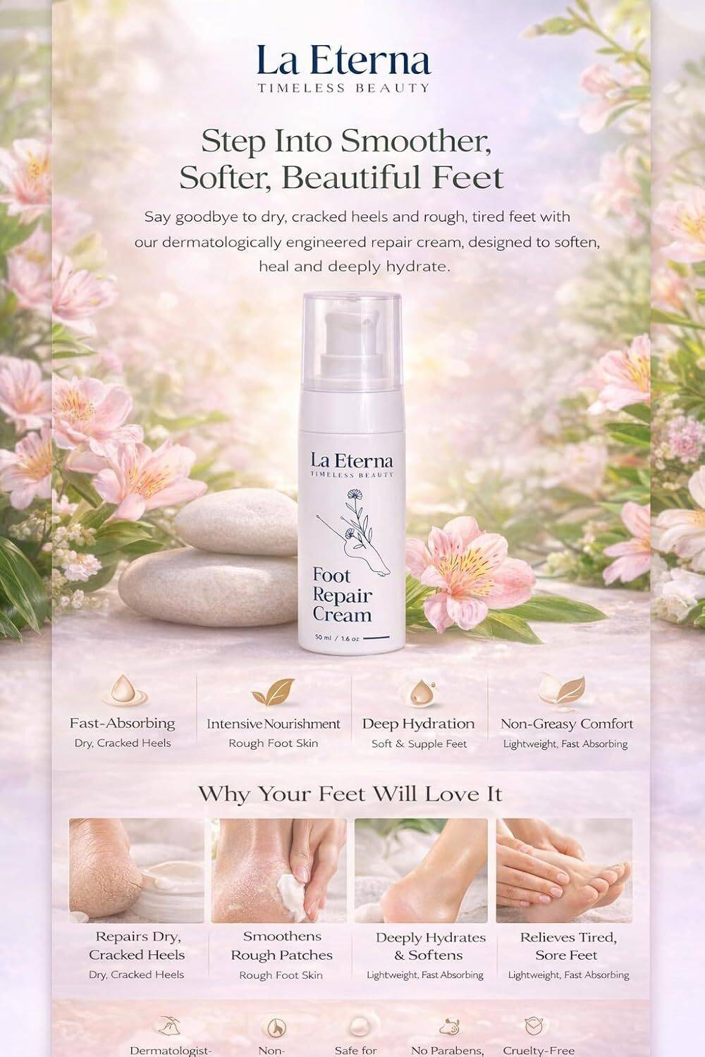 La Eterna Intensive Heel Repair Cream 50ml - Image 3