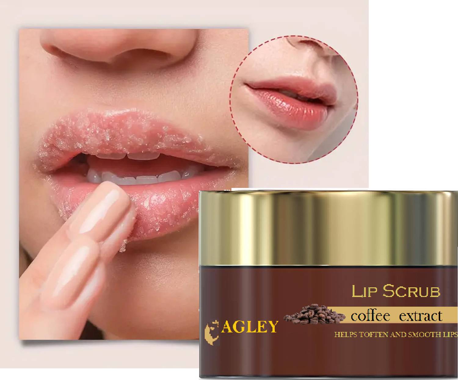 AGLEY Exfoliating Lip Scrub for Dark & Chapped lips  Scrub