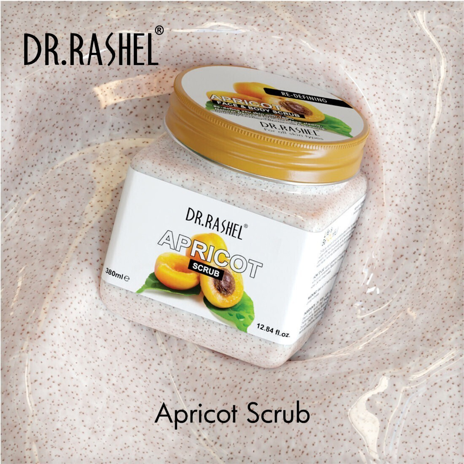 Image of DR.RASHEL Apricot Scrub For Face & Body with Apricot Extracts | Gentle Exfoliating Scrub