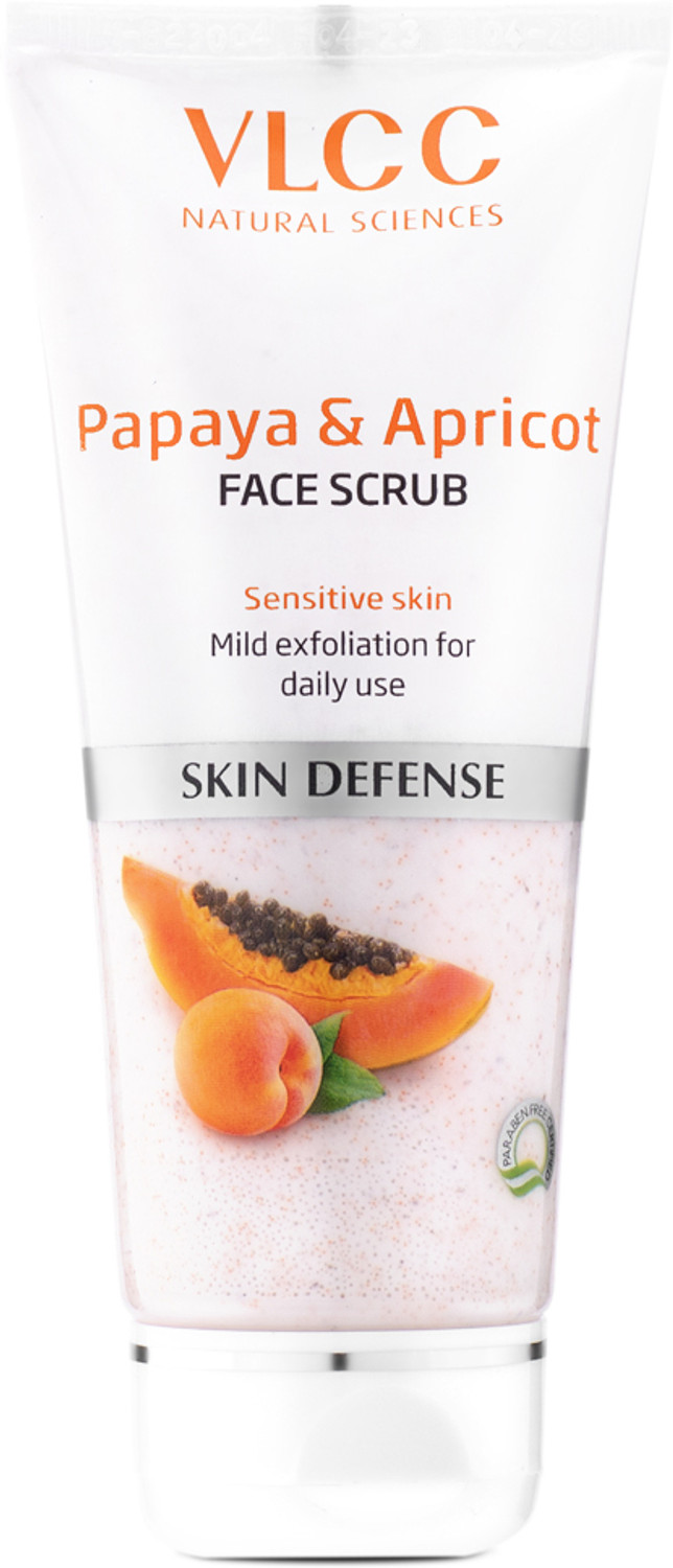 Image of VLCC Papaya & Apricot Face Scrub Removes Blackheads & Whiteheads Scrub (80 g)