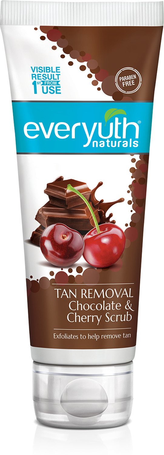 Image of Everyuth Naturals Tan Removal Chocolate & Cherry De tan, Detoxify & Cleanse Paraben Free Scrub