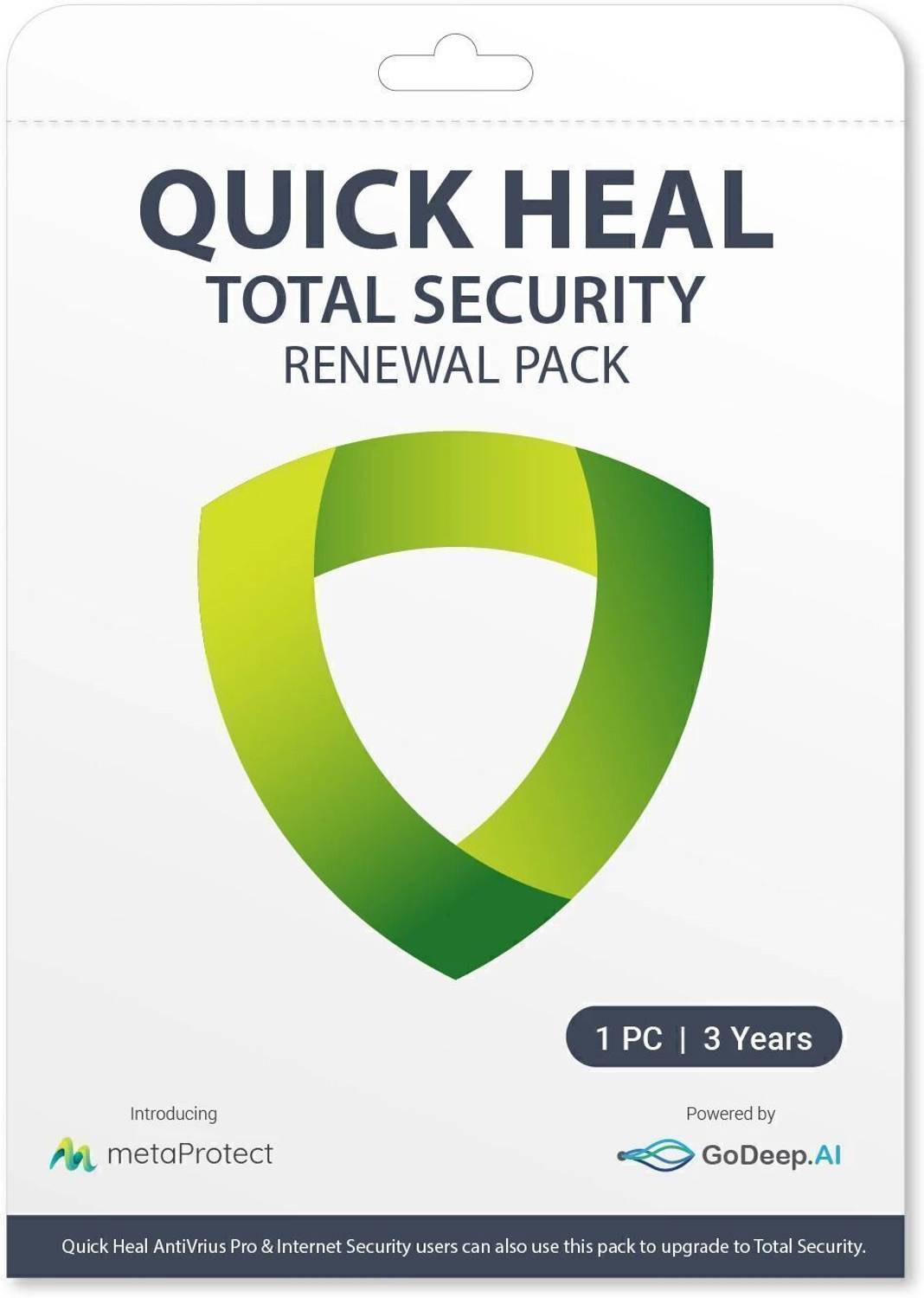 QUICK HEAL Total Security 1 User 3 Years (Renewal) (Voucher)