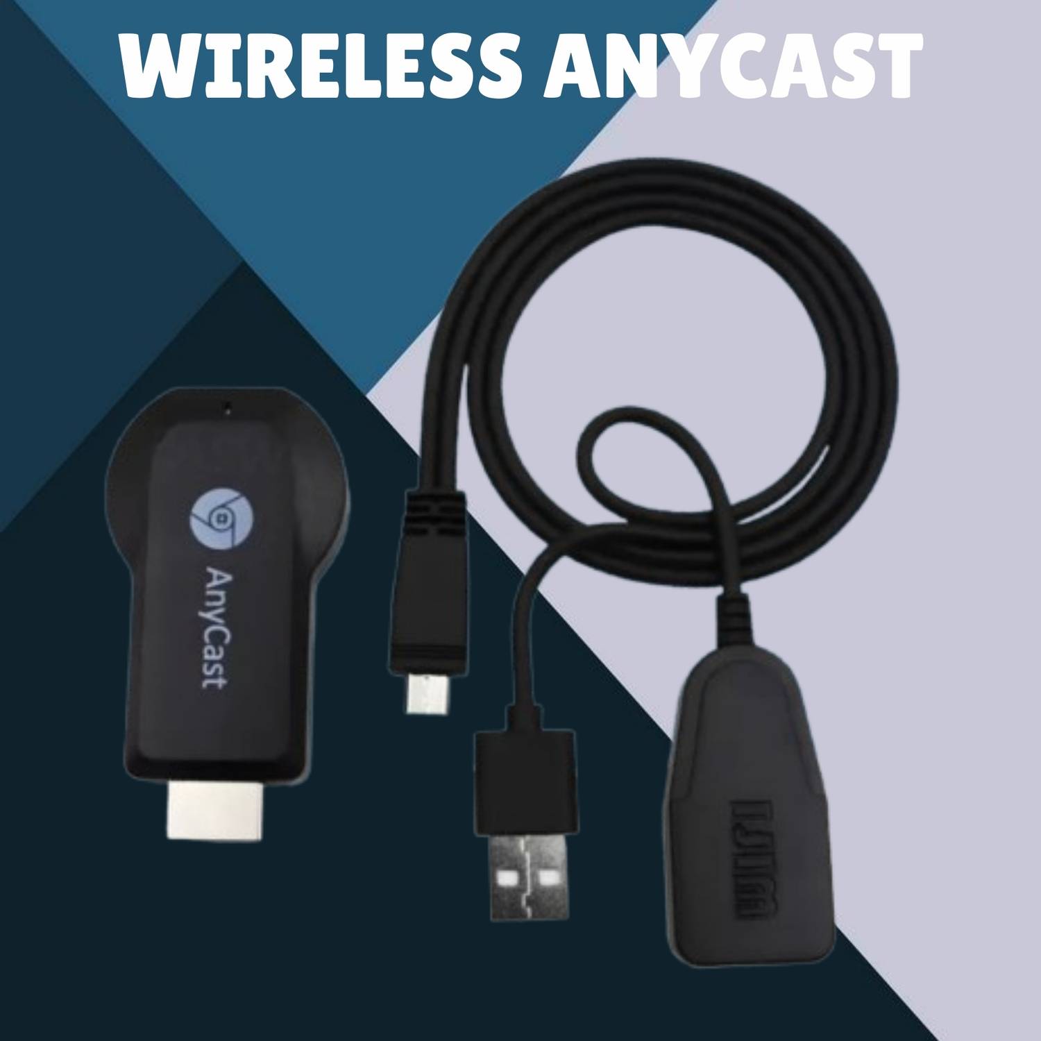 SACRO (AnyCast) Wireless Wi-Fi Dongle Adapter Device for TV 4K Ultra HD ResolutionE386 Media Streaming Device