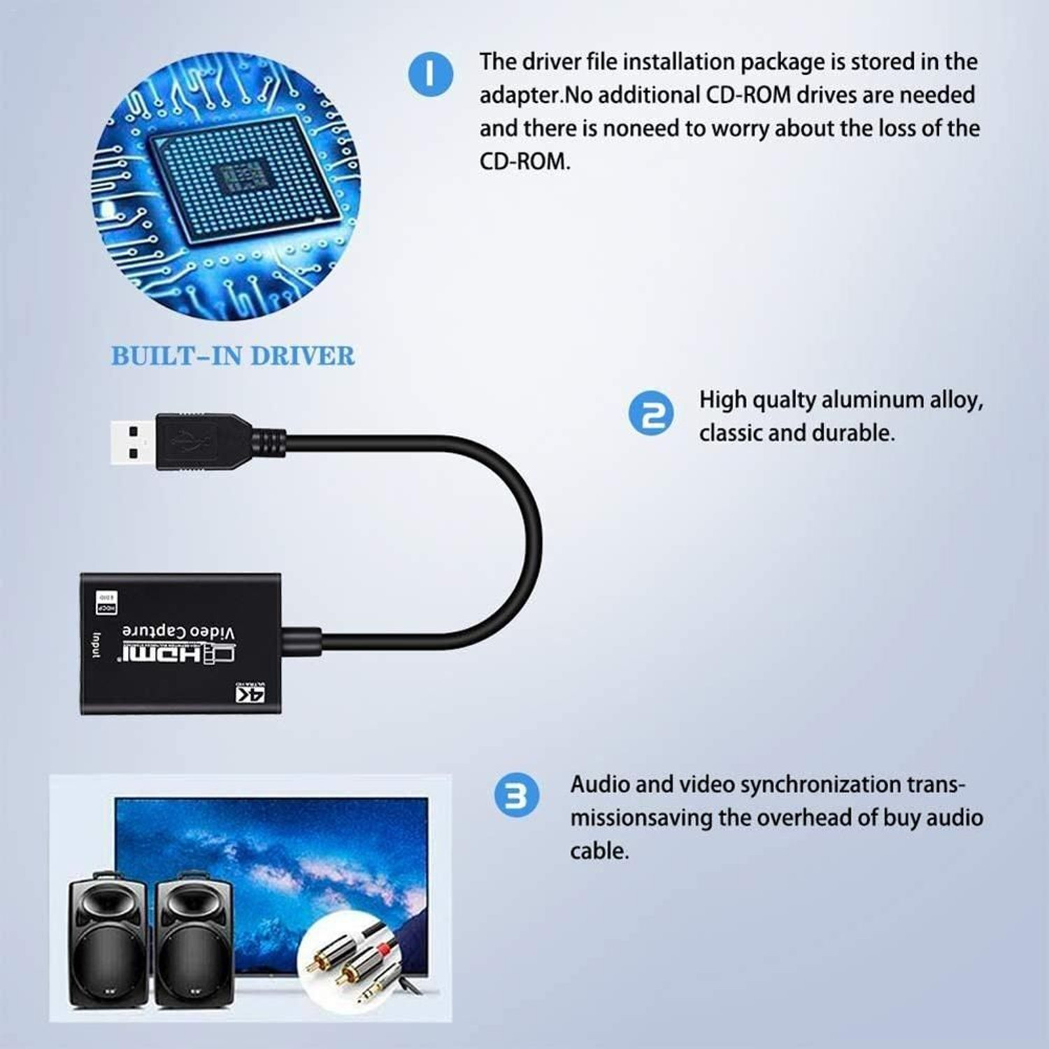 Image of SCALEBEE 4K USB 3.0 to HDMI for Video Capture Record Box 1080P HDMI USB Capture Card Media Streaming Device