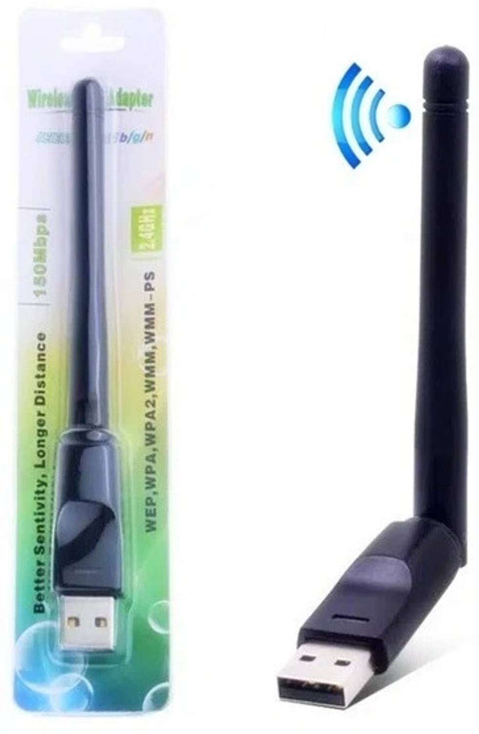 BALRAMA USB Antenna WiFi Dongle Adapter Receiver Wi-Fi Antena Set Top Box Dish PC TV DVR Media Streaming Device