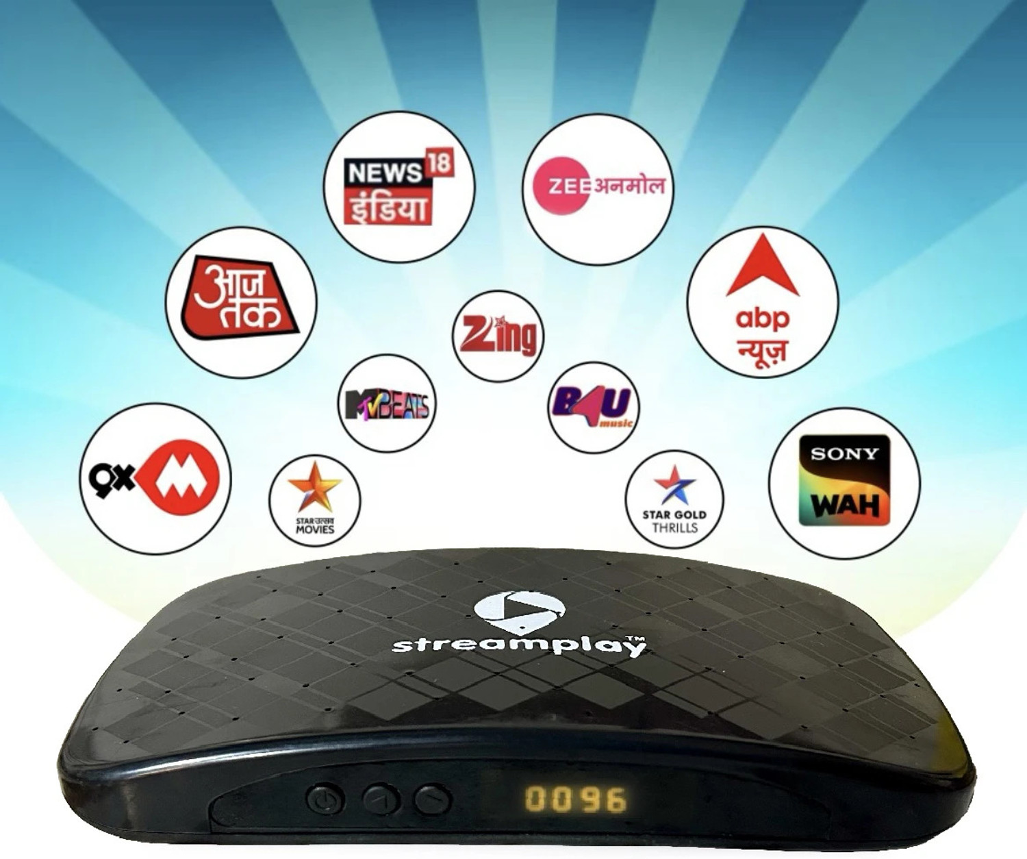 Image of STREAM PLAY DTH MPEG-2 DD Free Dish Digital Set Top Box Receiver Free To Air Media Streaming Device