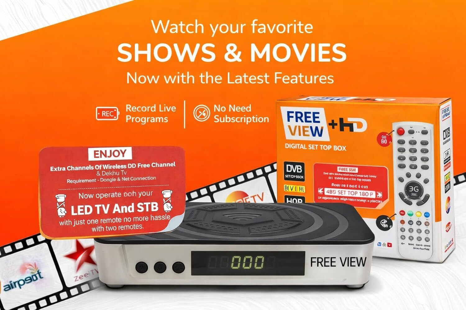 Image of TECH-LOBBY FREEVIEW MPEG-4 HD Free Dish Media Streaming Device
