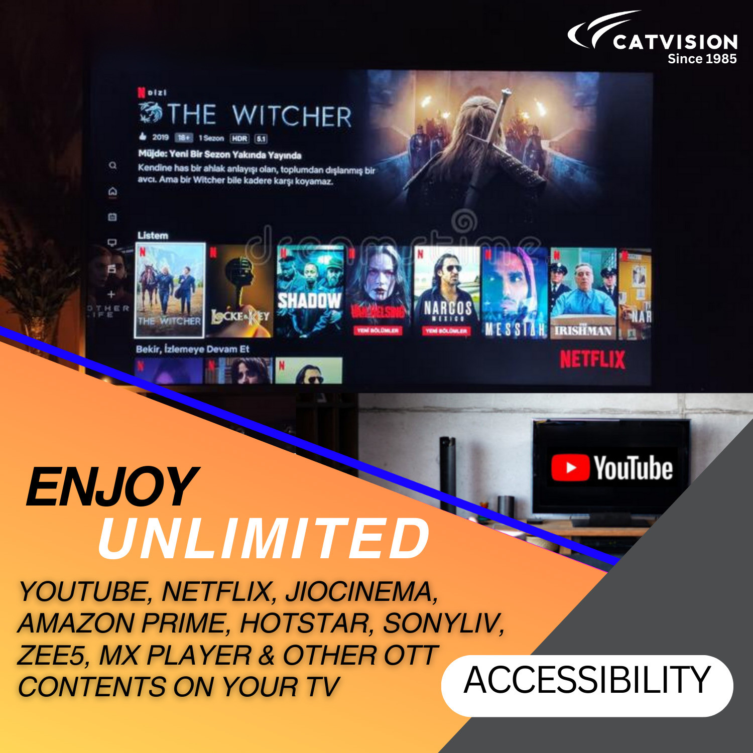 Image of Catvision Android TV Box | 2GB /16GB | Dual Band Wi-Fi | 4K HDR | Infrared Remote | Media Streaming Device