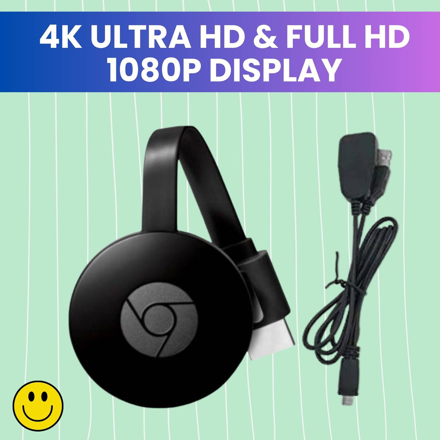 Clairbell Chromecast Ultra 4K Streaming Device with HDR and Fast