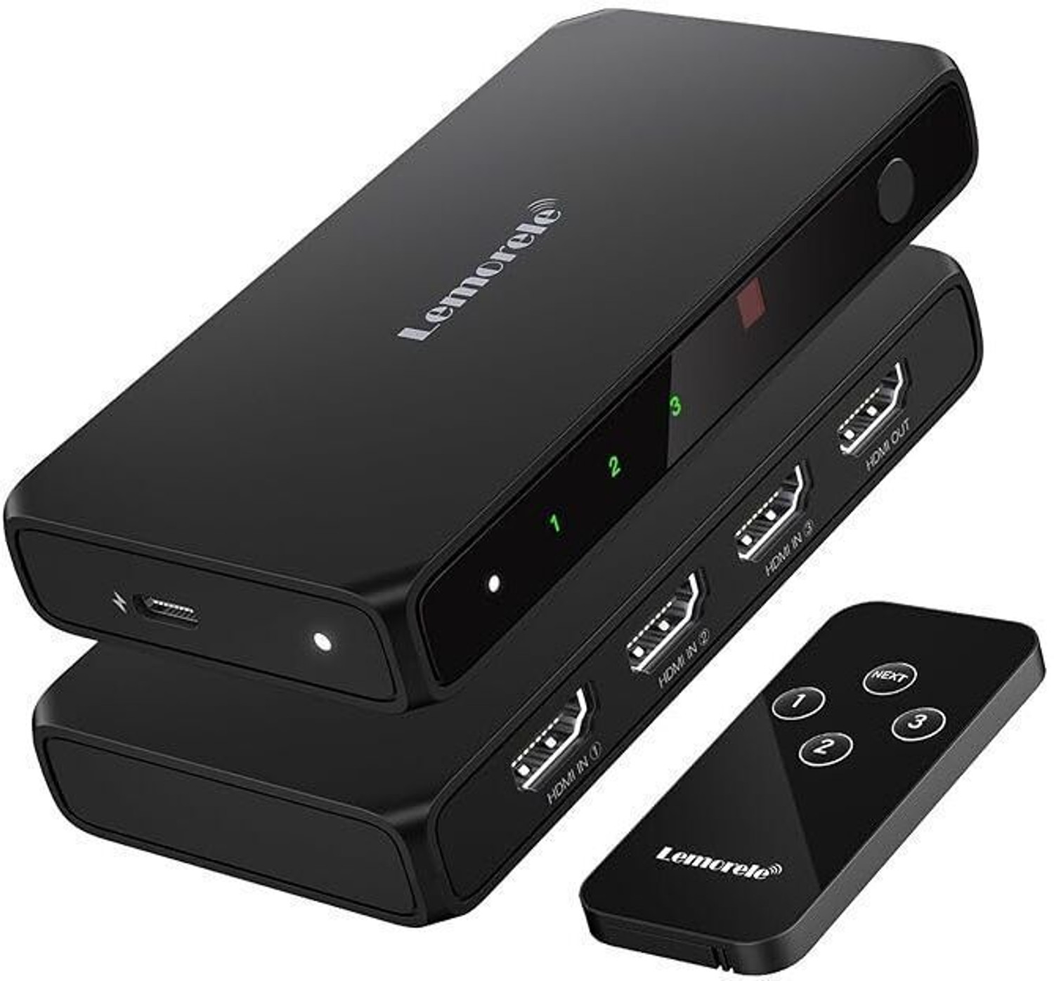 Image of Lemorele 4K HDMI Switch 3 in 1 Out HDMI Splitte Triple Selector with Remote Control G99 Media Streaming Device