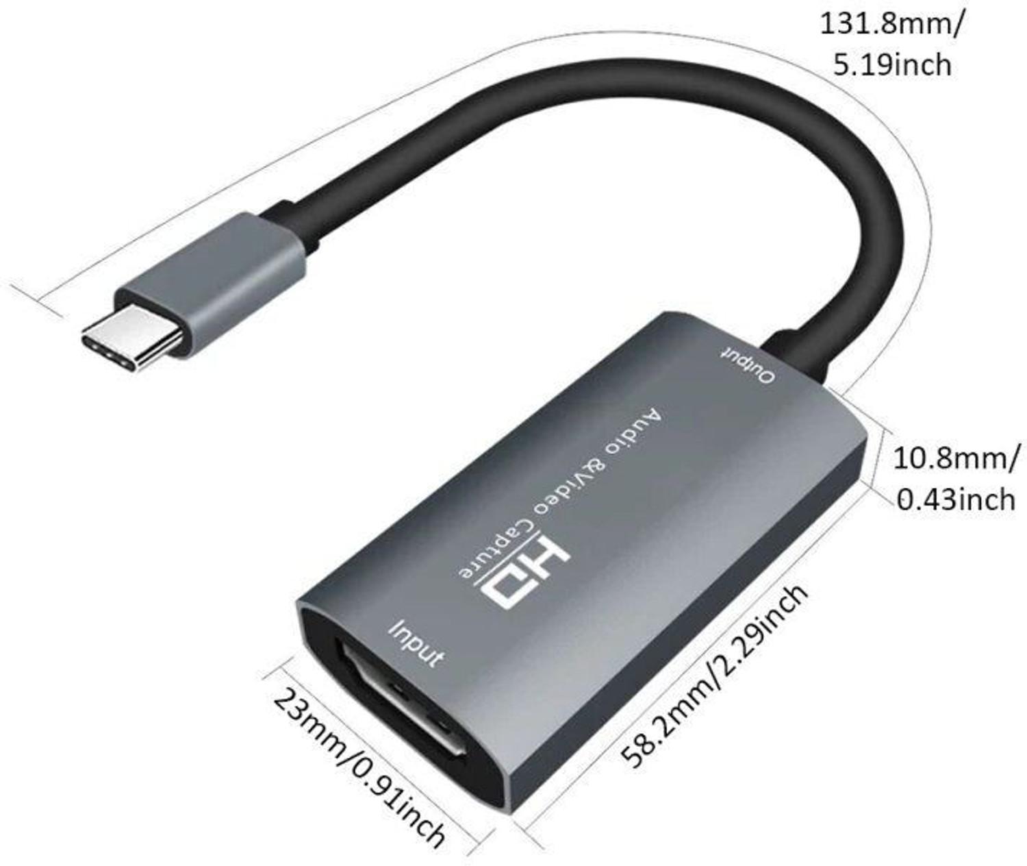 Image of microware HD 4K HDMI To USB-C Audio And Video Capture Card -Z29A Media Streaming Device