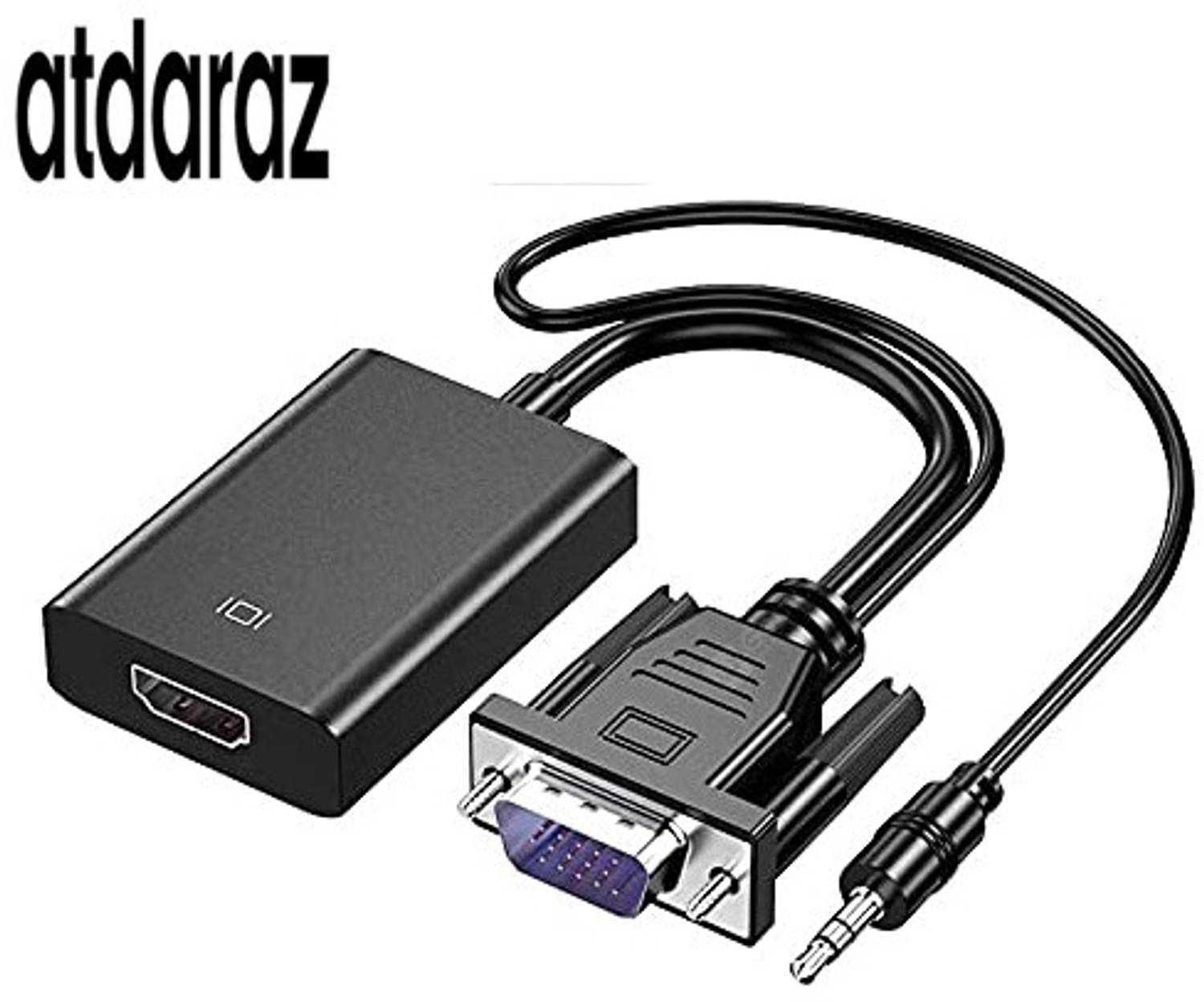 atdaraz VGA to HDMI Converter Adapter with Audio Support 1080P HDTV and USB Cable Media Streaming Device