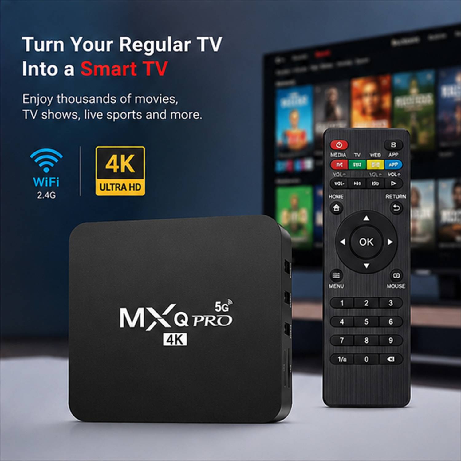 PTCMart MXQ Pro 4K Smart TV Box 2GB 16GB - Image 3