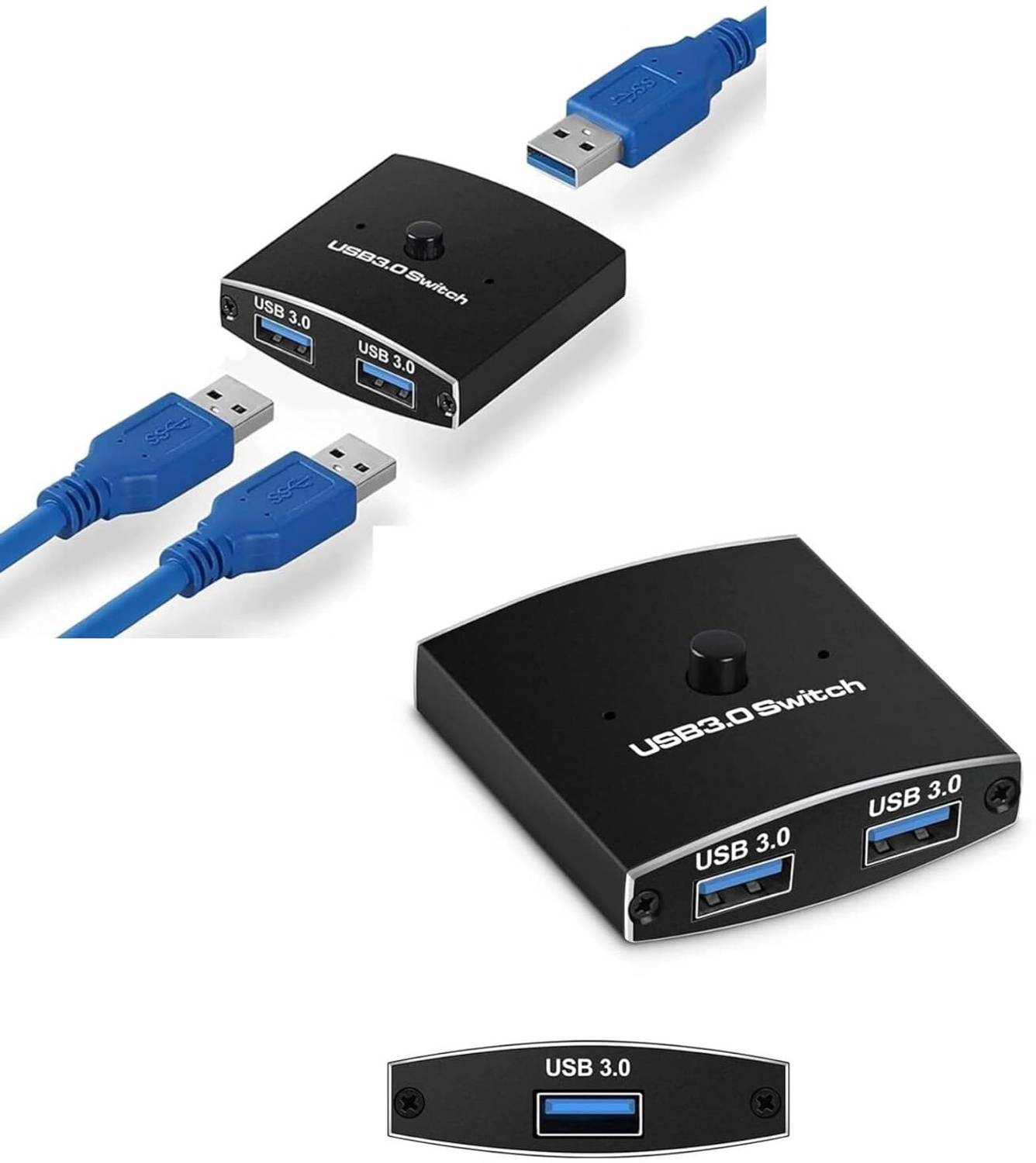 1Goal USB 3.0 Switch Selector, Bi-Directional 2 in 1 Out / 1 in 2 Out,Switcher Adapter Media Streaming Device