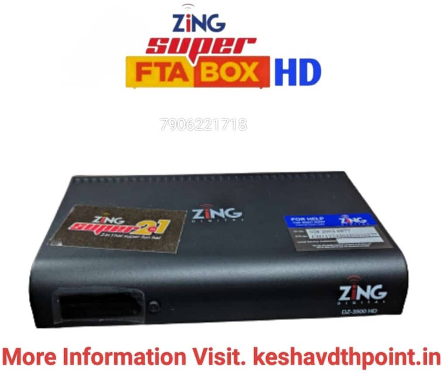Sky New Zing Super FTA Set Top Box 300+Tv Channels & Service No