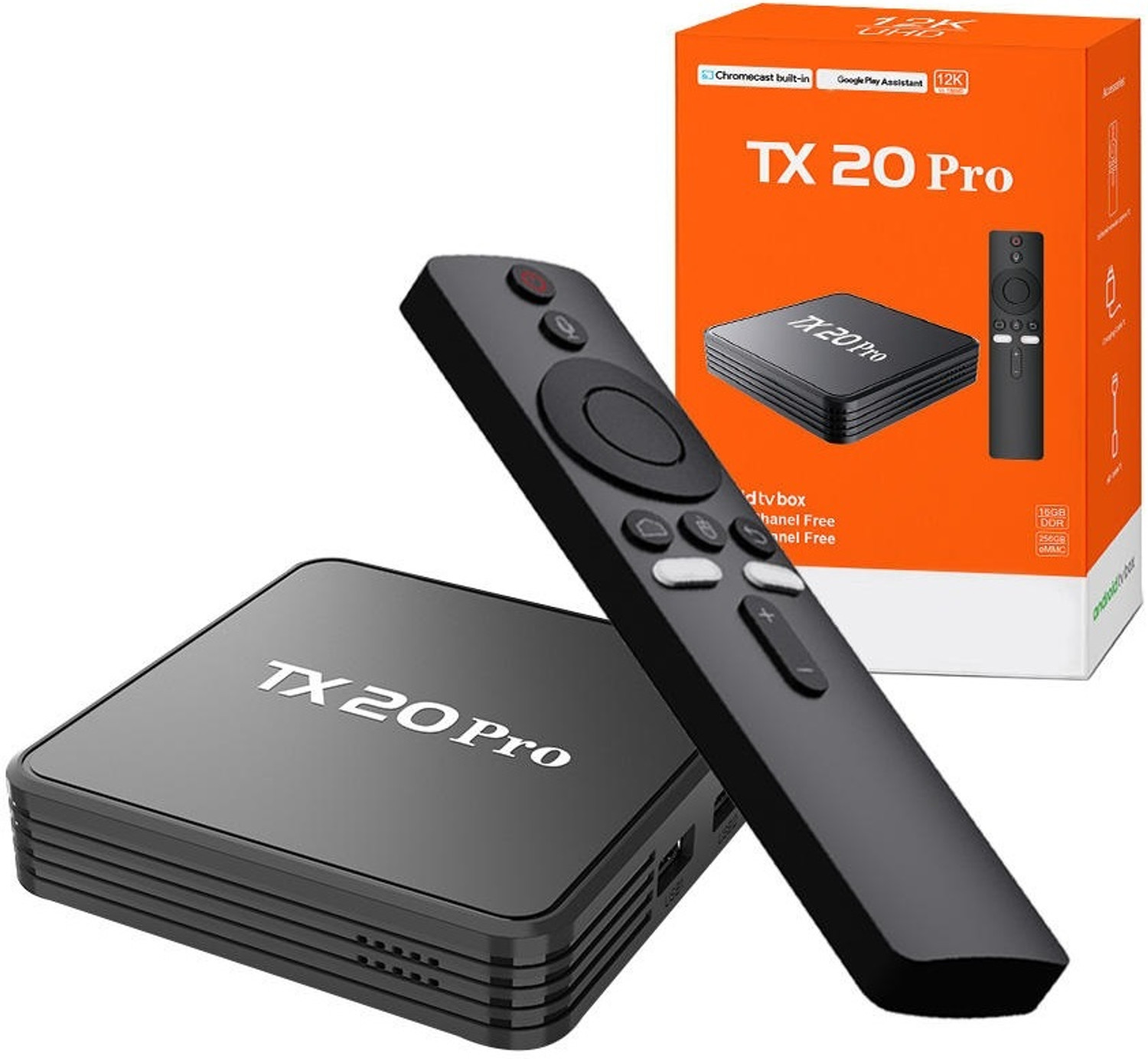Image of DIVYE TX20 Pro Android 16 TV Box 2GB+16GB WiFi 6 4K Ultra HD Smart Streaming Device Media Streaming Device (Black)