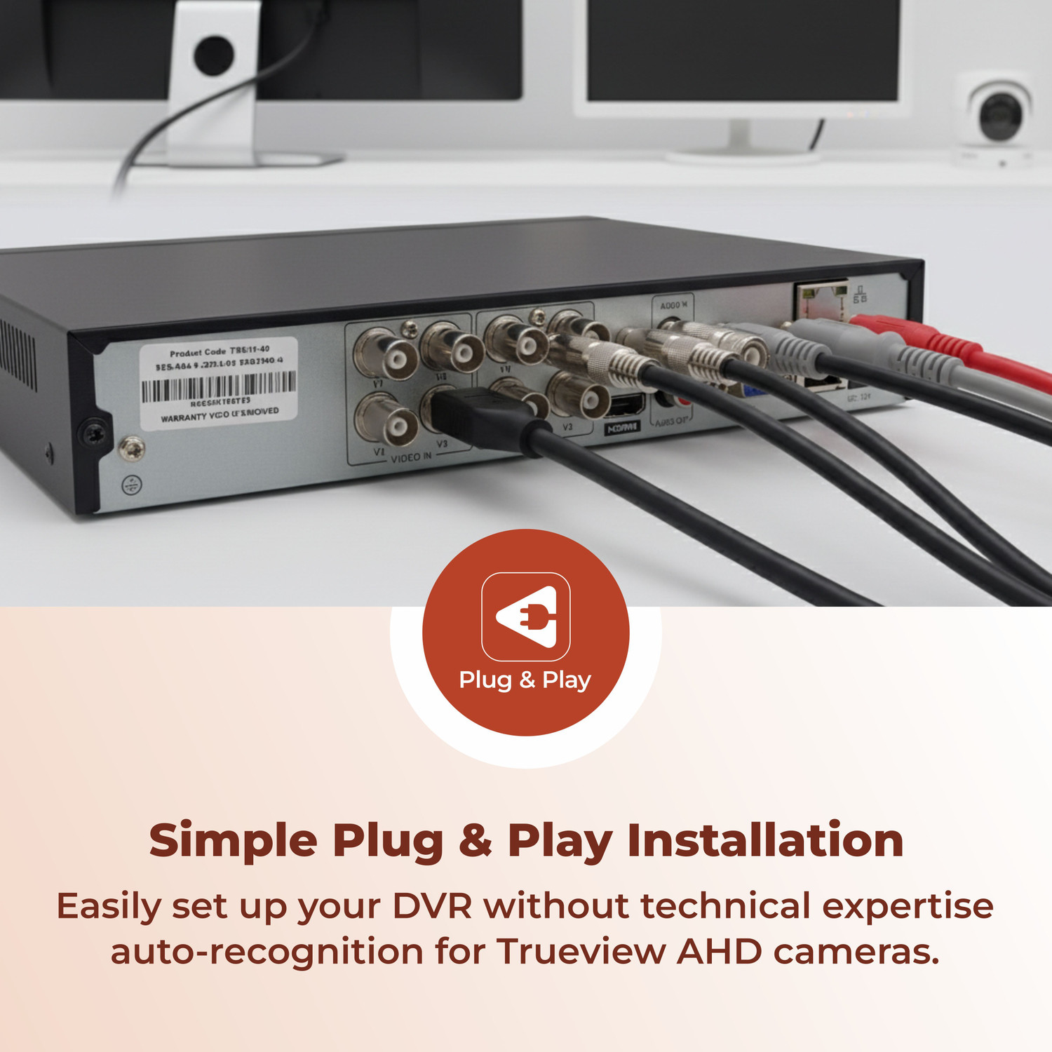 Image of Trueview 8 Channel Hybrid DVR 5-in-1 Recorder | 5MP Support | H.265 | HDMI & VGA Output Media Streaming Device