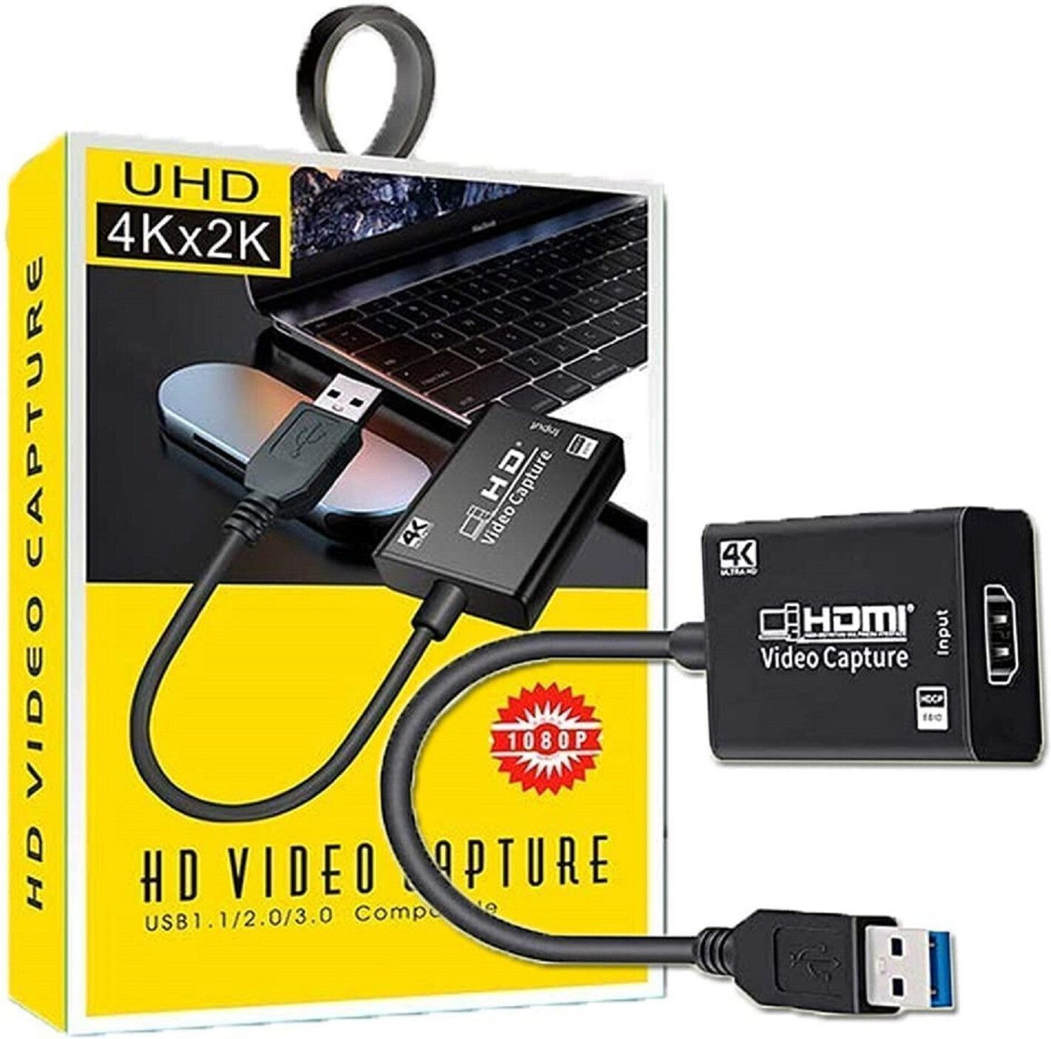 Image of Zeptrox USB 3.0 to HDMI Video Capture Card - 1080p Recording, 4K Input Supported Media Streaming Device