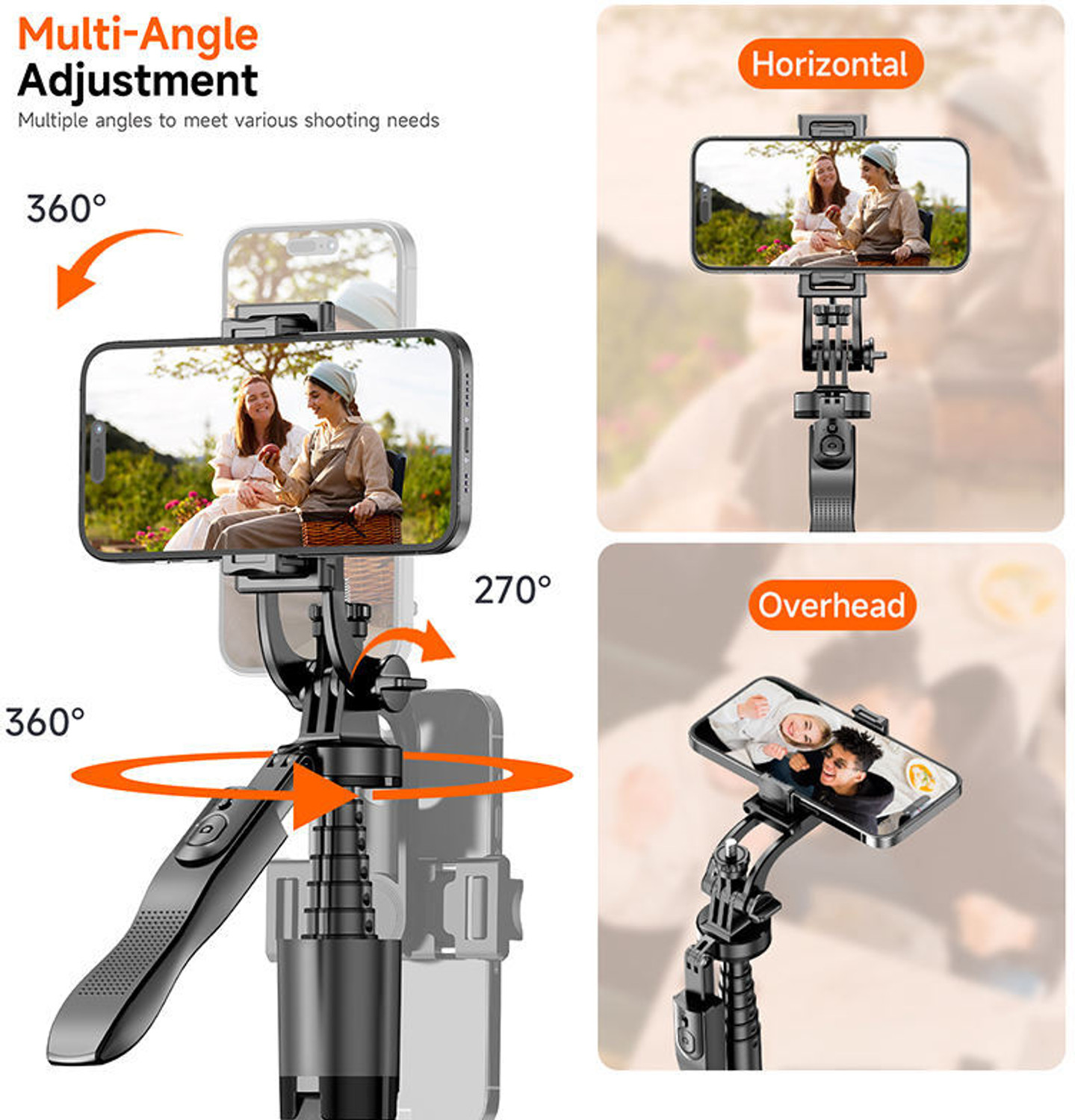 Image of AGINDUSTRY L16 Bluetooth Selfie Stick Tripod with Wireless Remote for Android & iPhone Bluetooth Selfie Stick