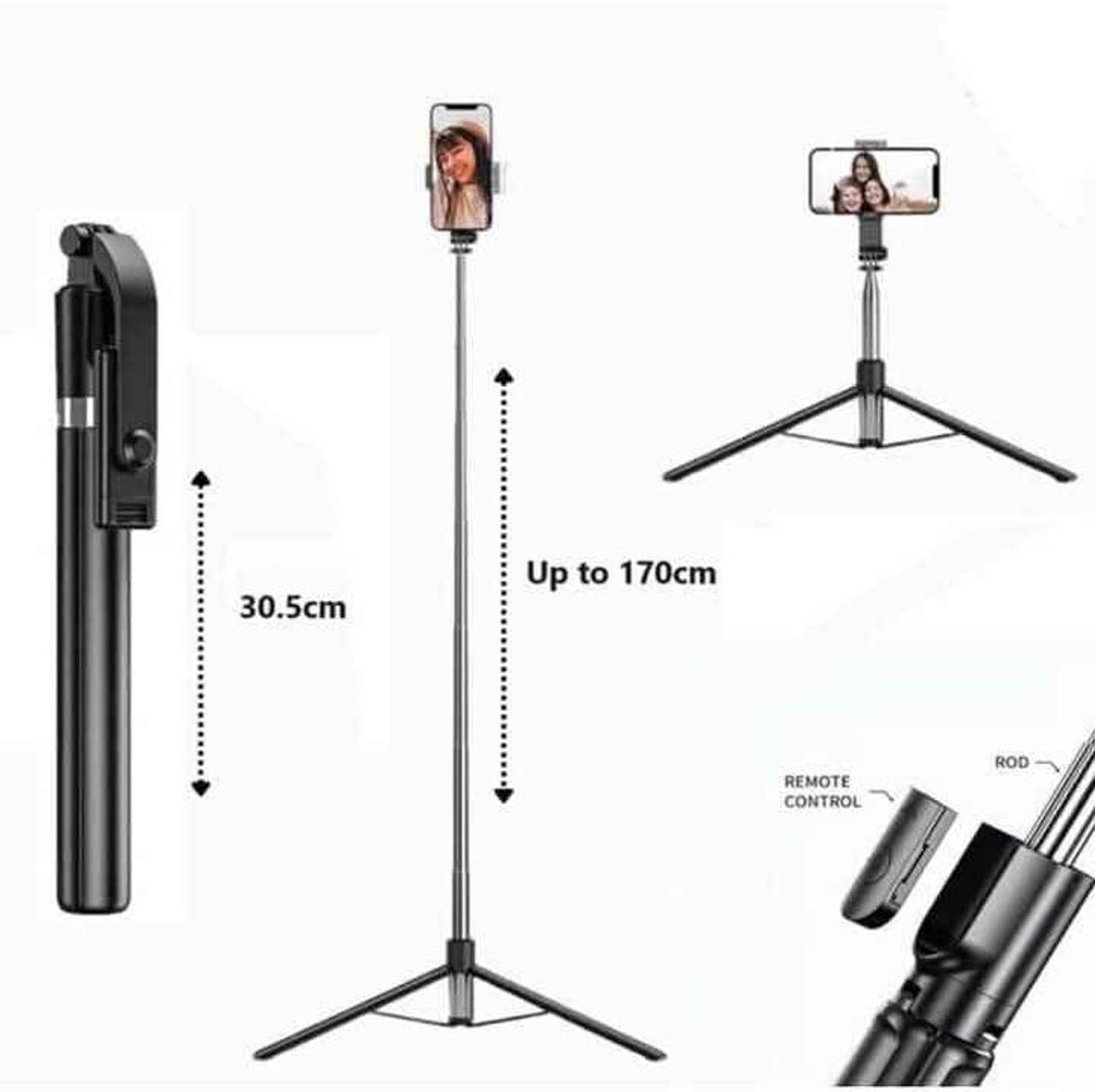 DigiPrints 170cm Selfie Stick Tripod with Remote - Image 4
