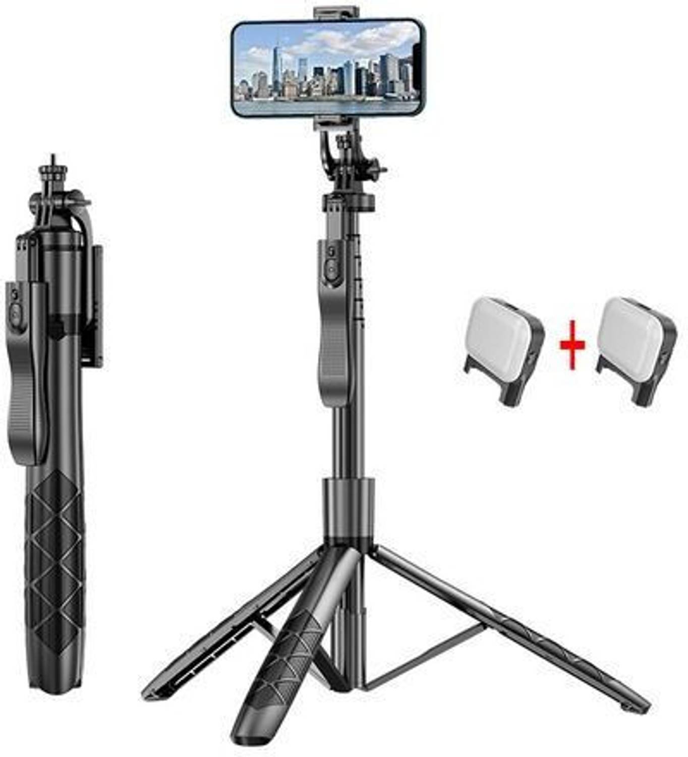EVAAENTERPRISES Selfie Stick L16 in 360 Degree Full Rotation Single Gimbal for Mobile