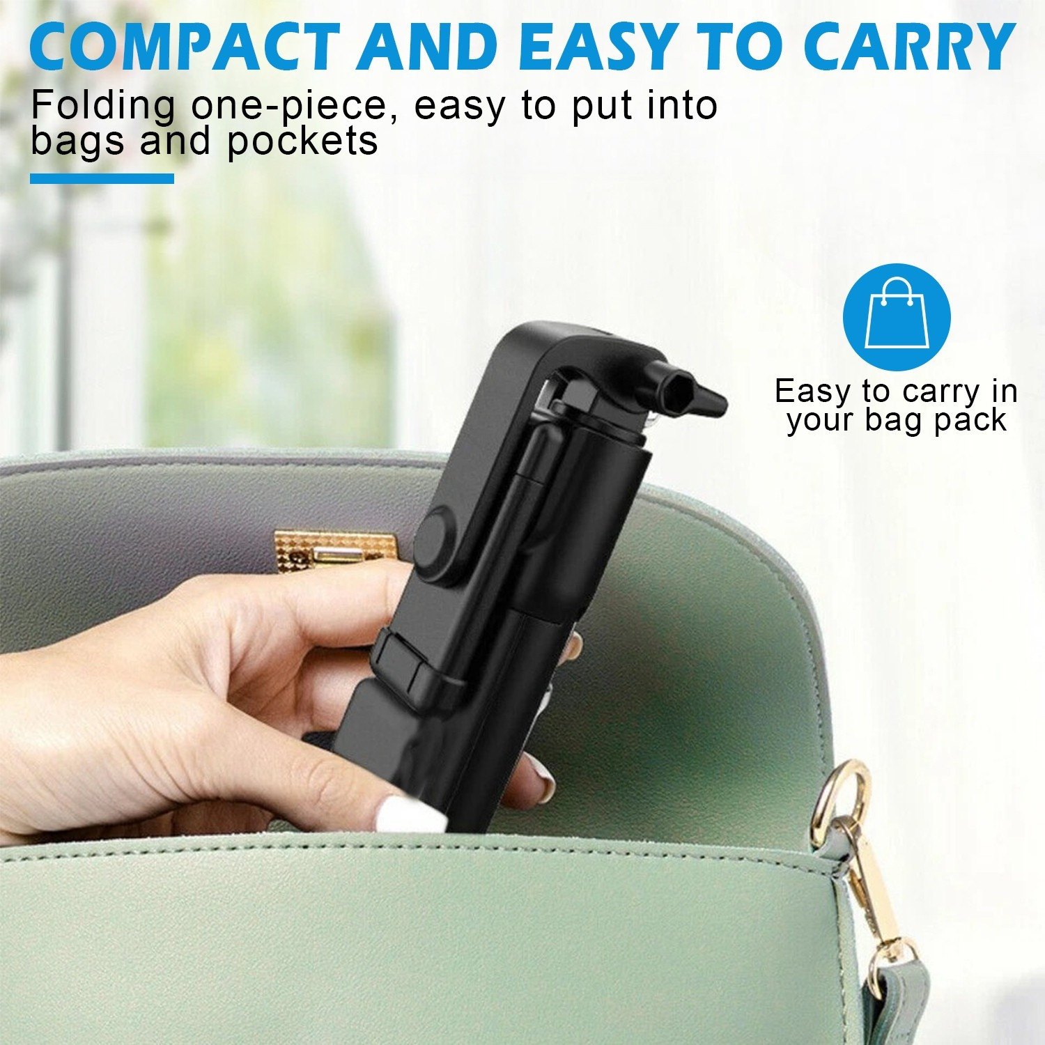Image of BSVR Perfect Design Selfie Stick with Light, Multi Purpose Use Bluetooth Remote BS102 Bluetooth Selfie Stick