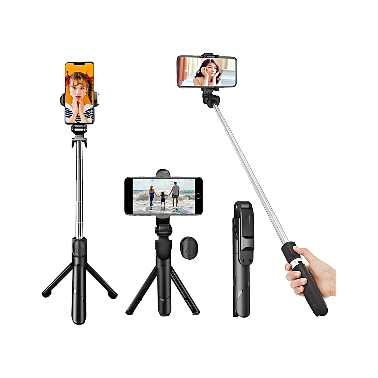 NAFA Portable Selfie Stick Tripod with Bluetooth Remote - Image 1