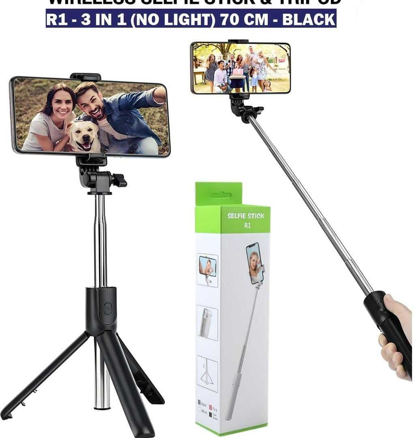 Image of Ovista R1 SELFIE STICK AND TRIPOD Bluetooth Selfie Stick