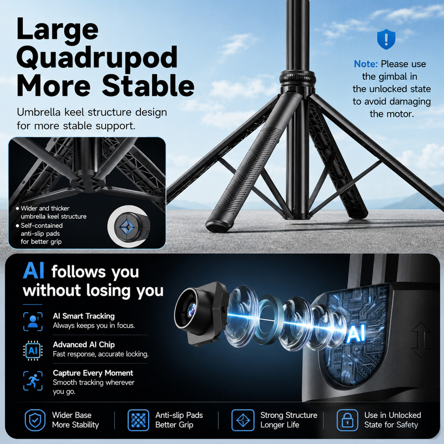 Image of Flipkart SmartBuy Intelligent Face Tracking Selfie Stick Tripod with Remote Control Bluetooth Selfie Stick