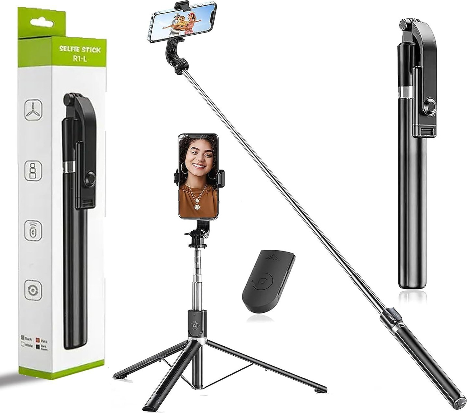 Image of DigiPrints super long selfie stick tripod 170cm with remote control Tripod