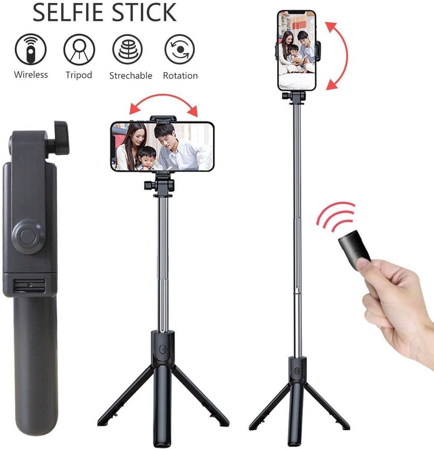 Hold Bluetooth Selfie Stick Tripod 3-in-1 - Image 2